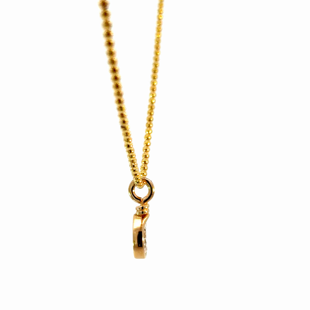 1ct Pear Lab Diamond Charm in 14k Gold