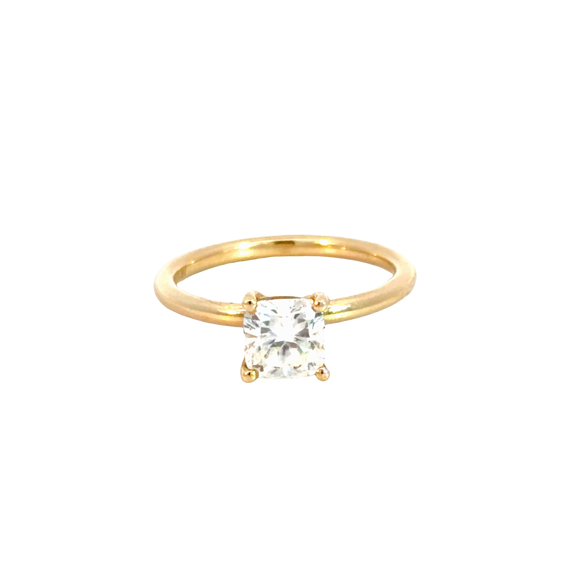 1ct Cushion Lab Diamond Engagement Ring