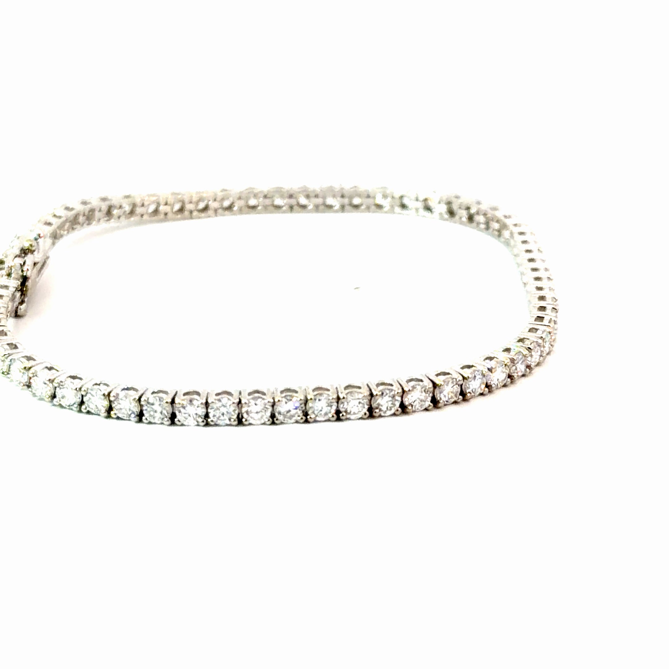 4CT Lab Diamond Tennis Bracelet – 14K White Gold