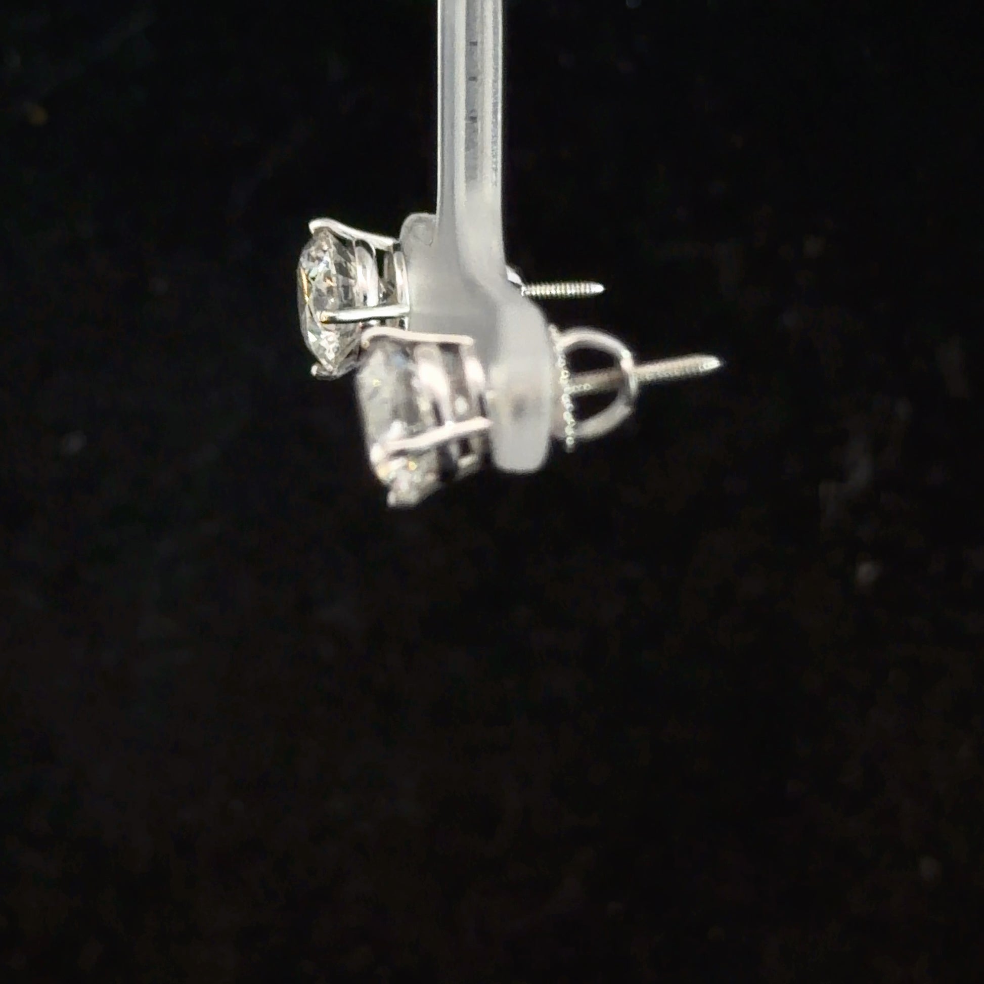 4CT Round Lab Diamond Studs