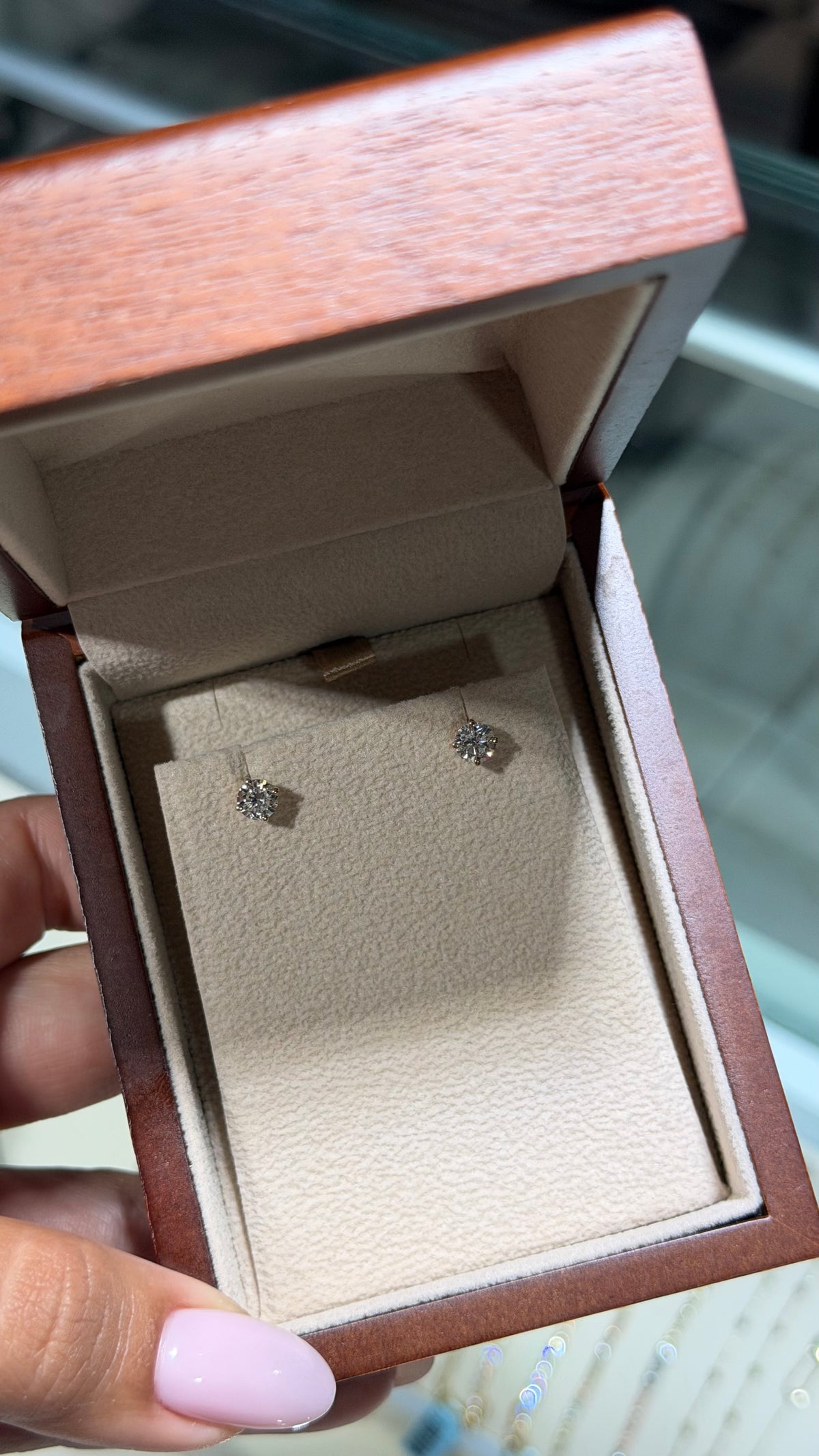 1ct Round Lab Diamond Studs