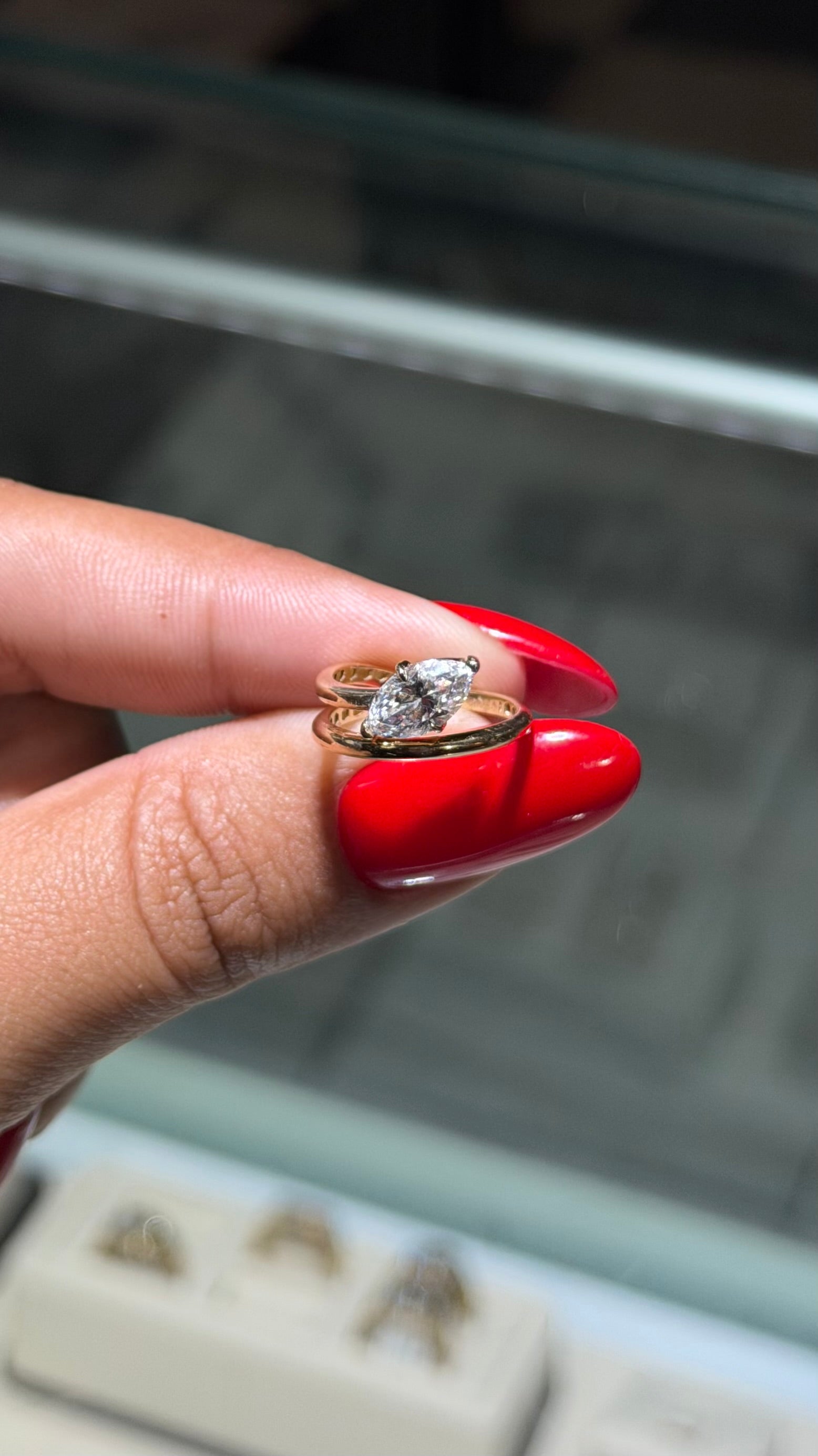 1.20CT Marquise Lab Diamond in 14k Gold