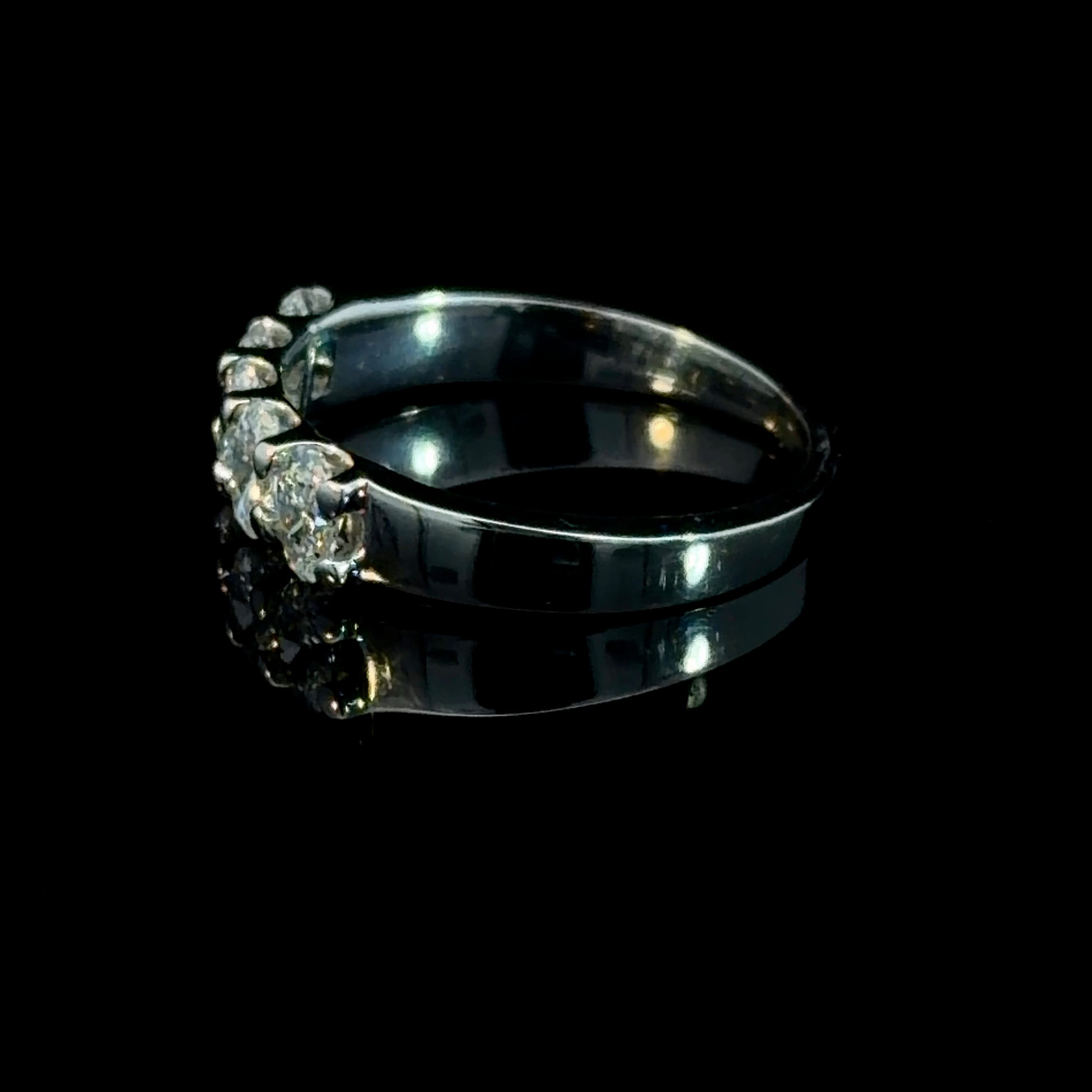 Half Way Oval Cut Lab Diamond Band