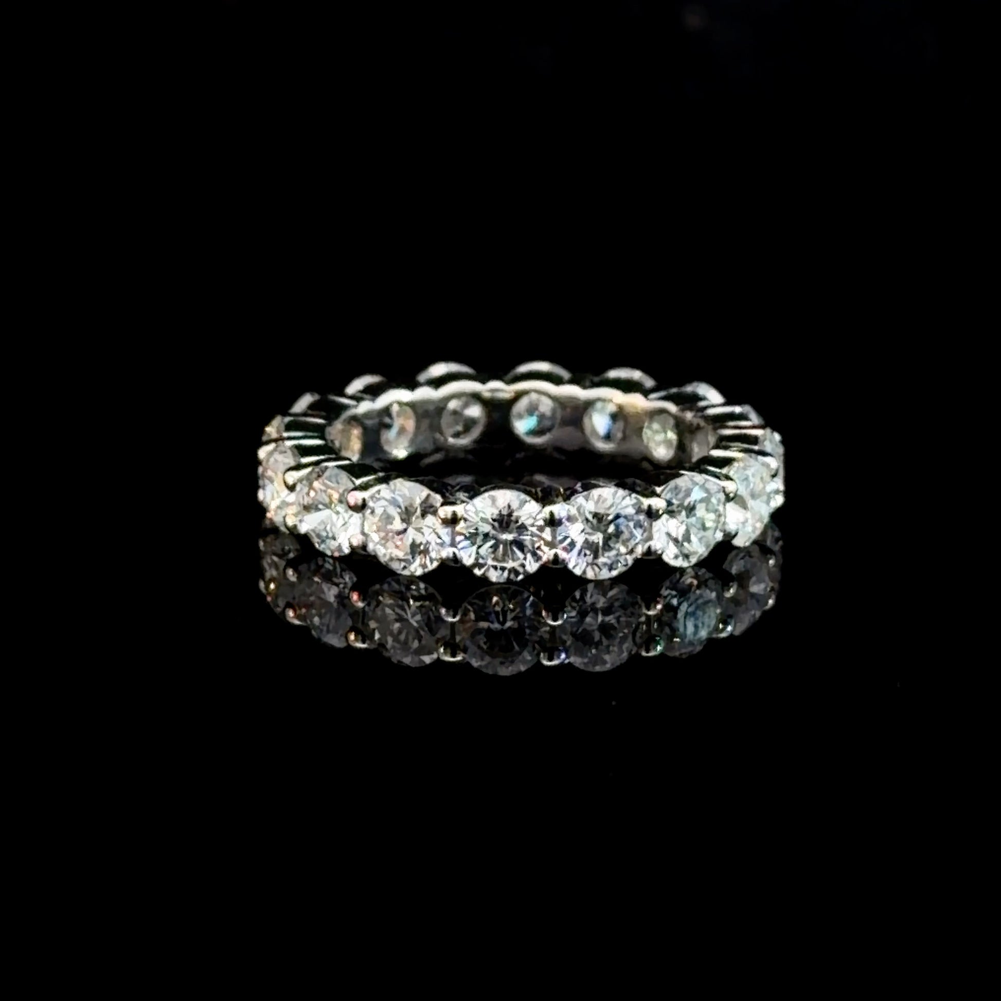 4.55ct Lab Diamond Round Cut Eternity Band - 14K White Gold