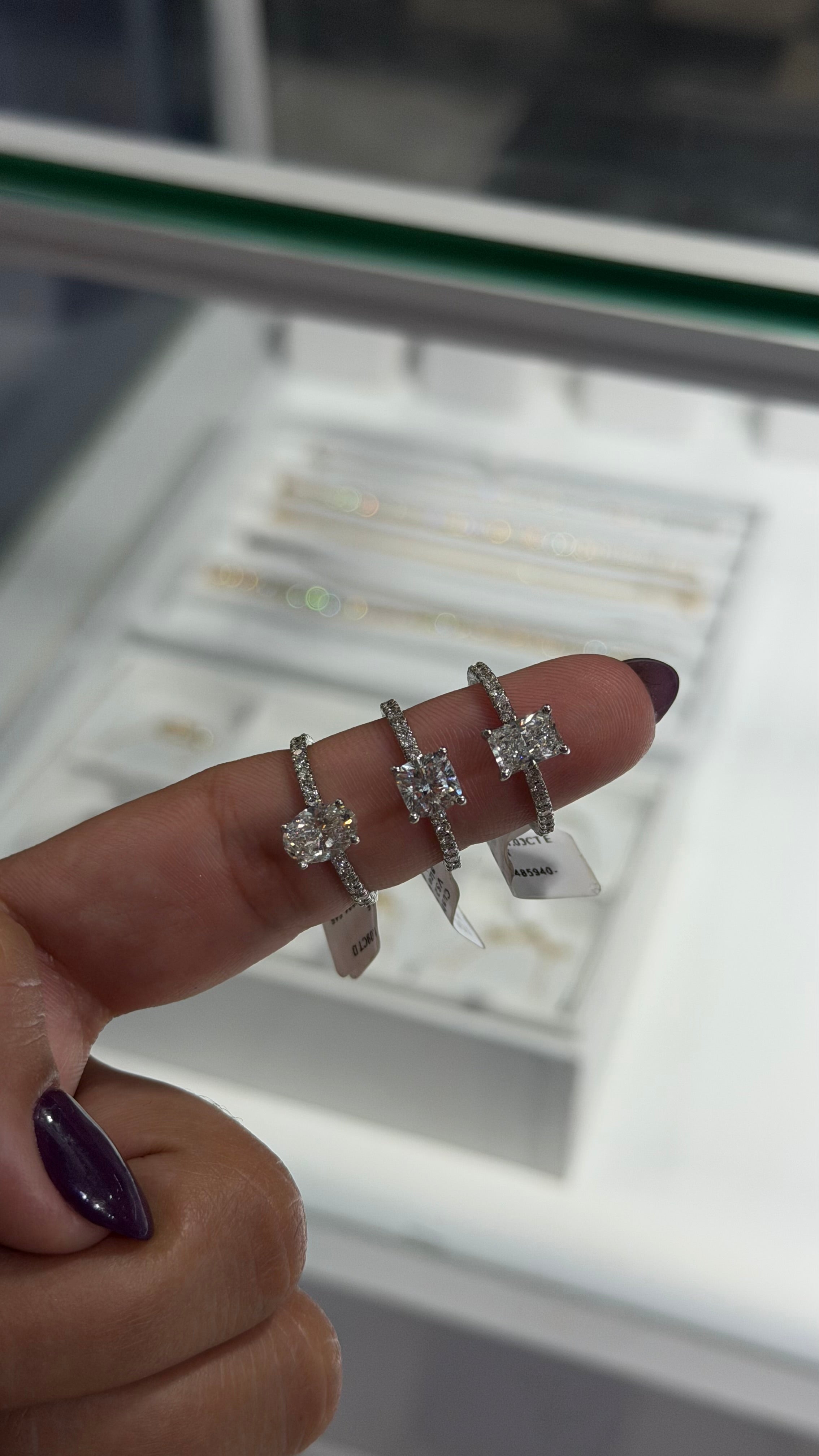 1.09 OVAL CUT LAB DIAMOND ON PAVE BAND RING - IGI CERTIFIED