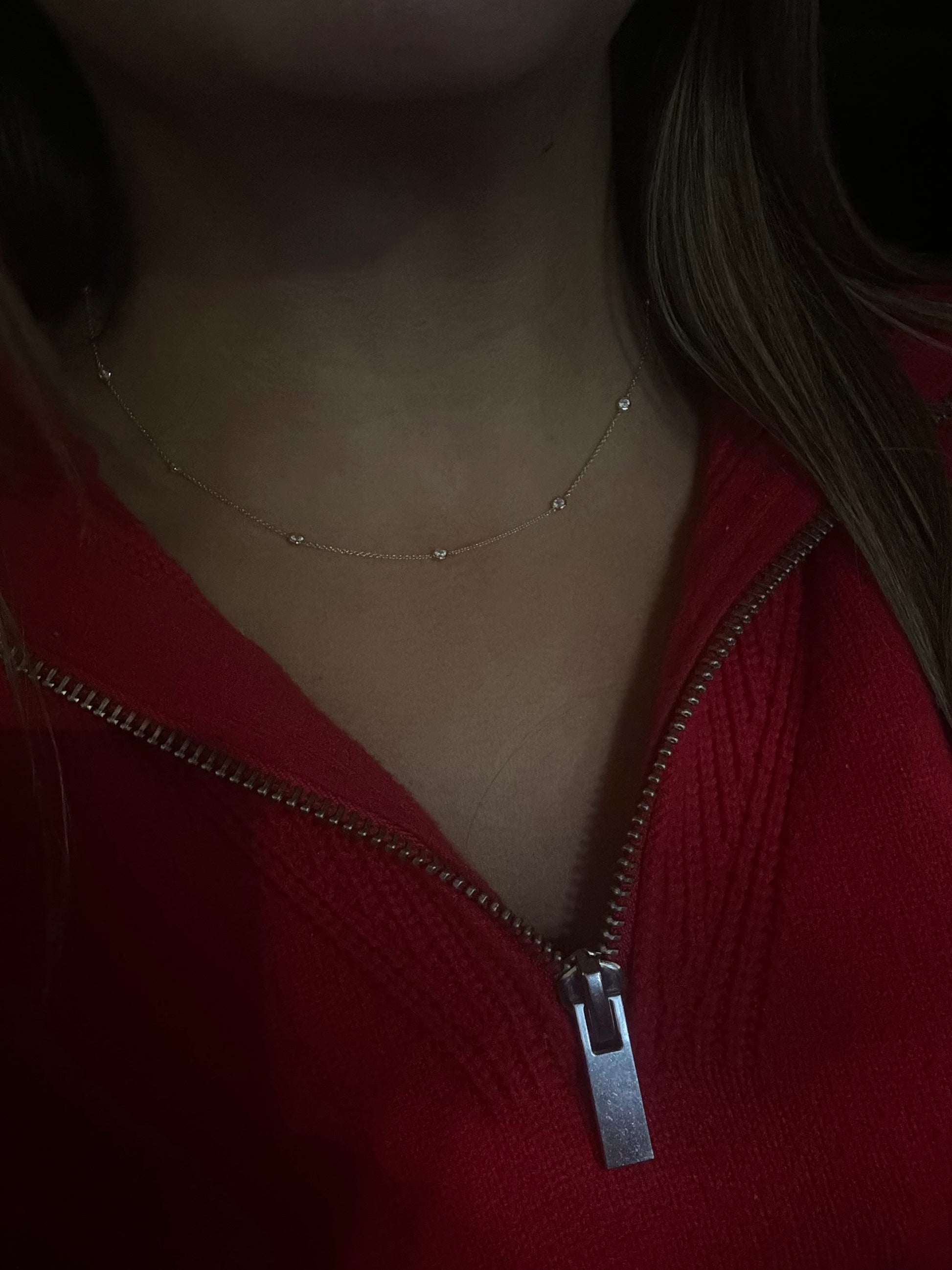 2CT Diamond by the yard Necklace in 14k Yellow Gold