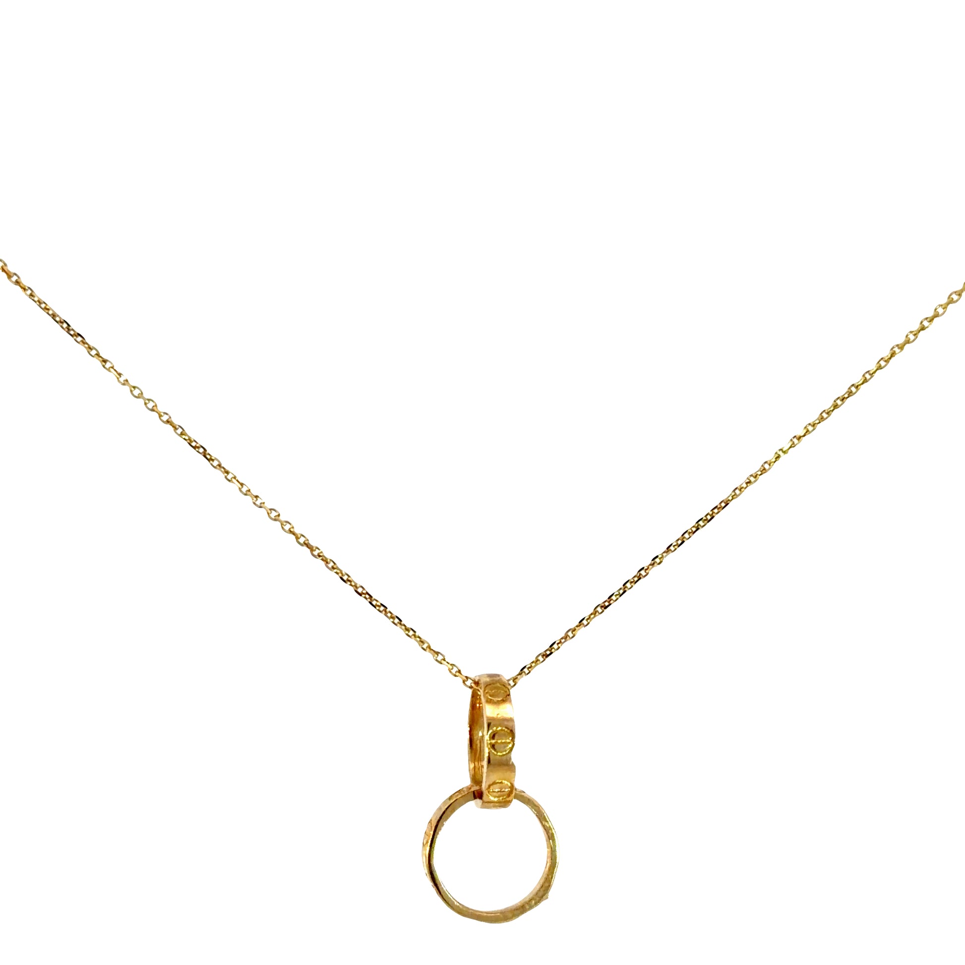 Eternal Circle Pendant Necklace – 14K Gold