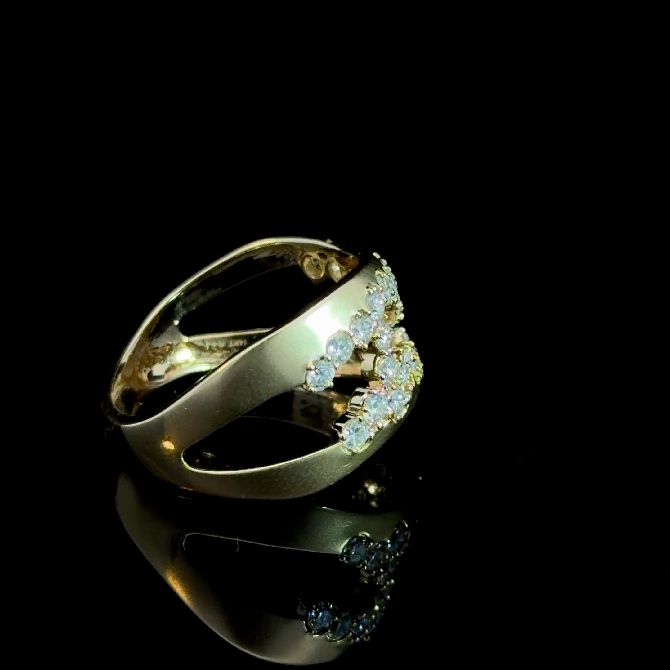 14K Gold Infinity Diamond Band Ring – 0.81 CTW Natural Diamonds