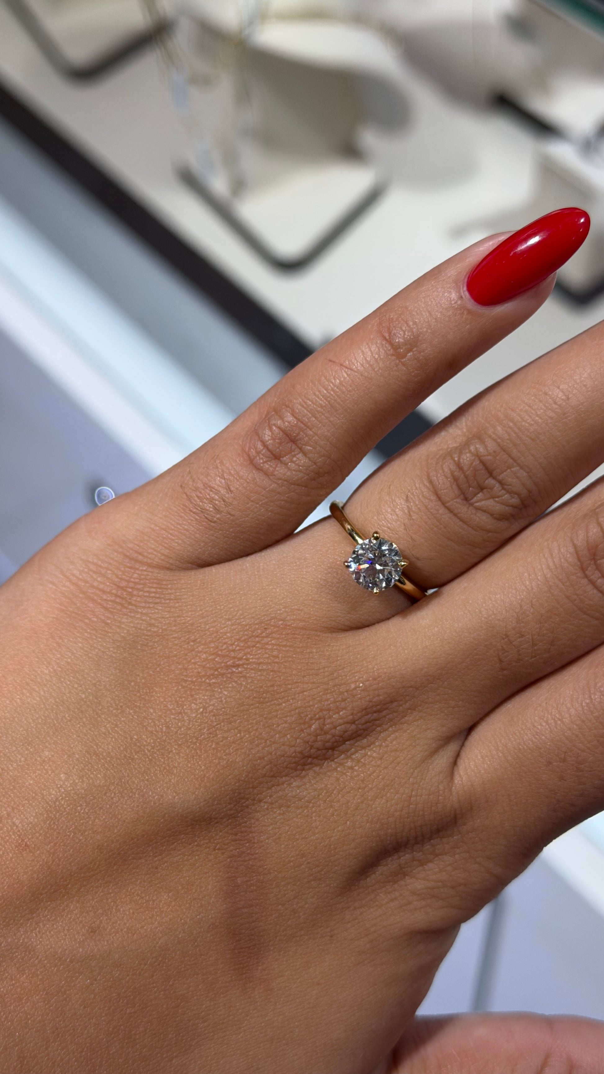 1.55ct Round Cut Lab Diamond Solitaire Ring