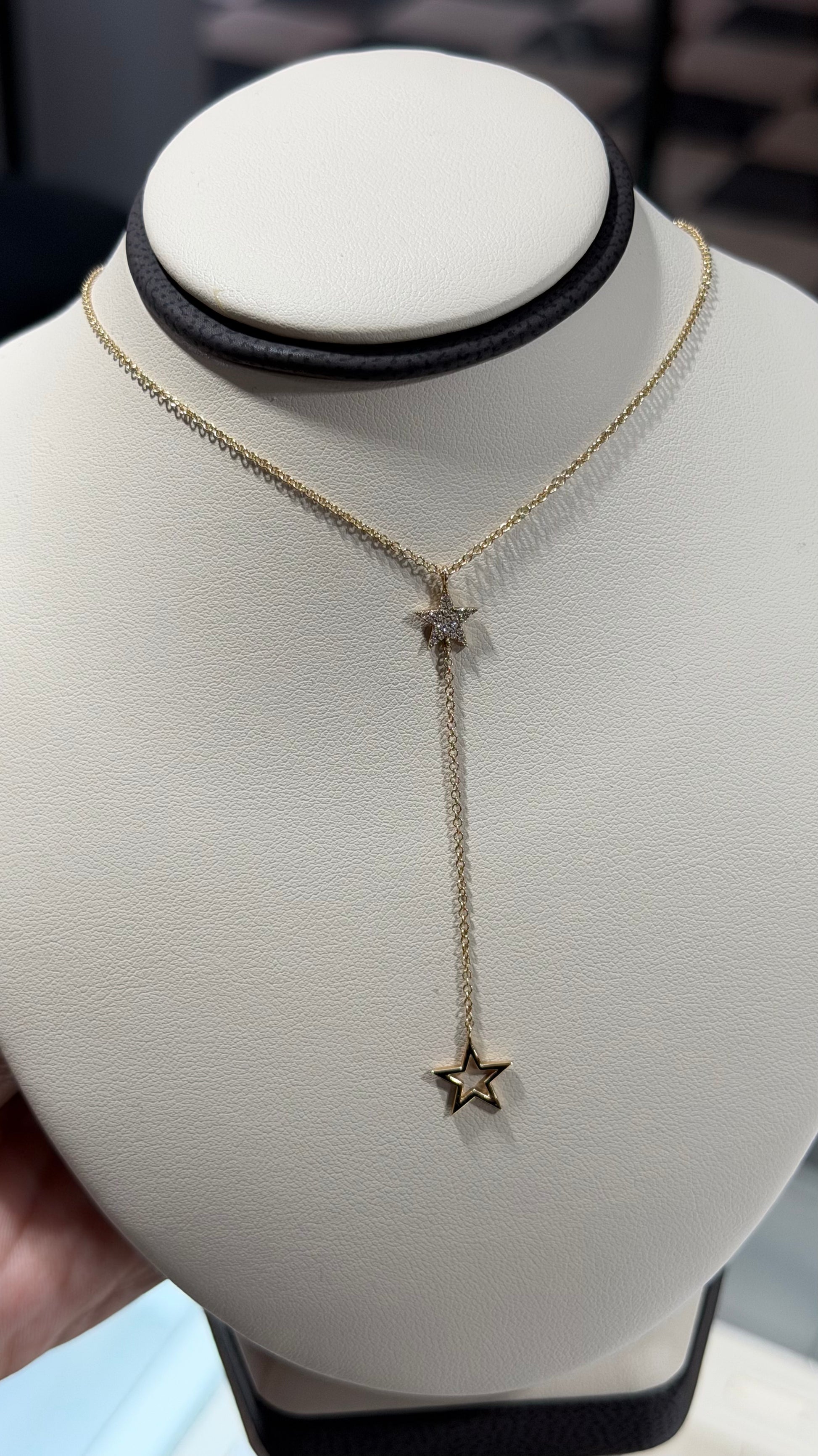 Starlight Drop Necklace - Yellow Gold