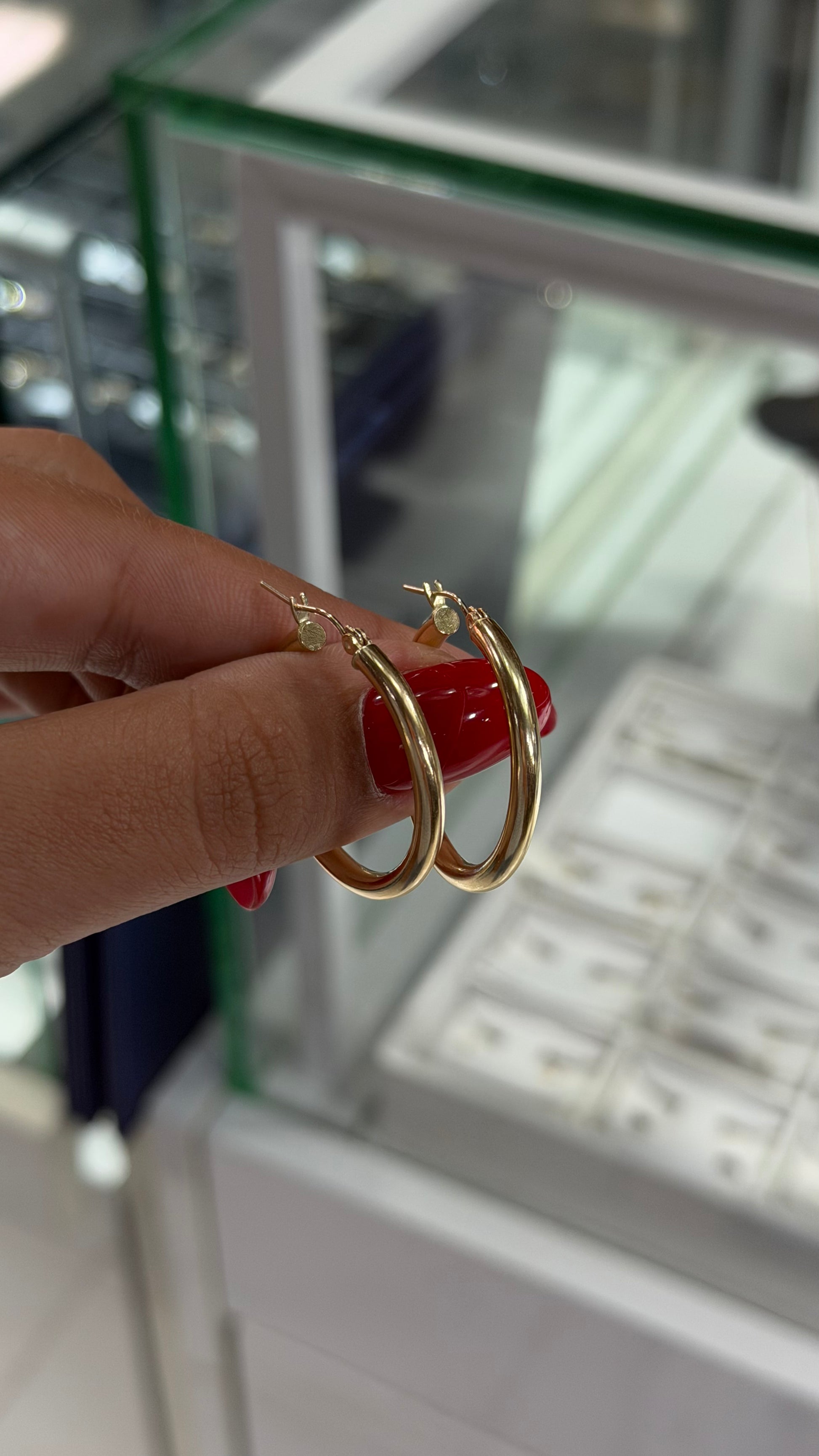 3mm Gold Hoop Earrings in 10k Yellow Gold