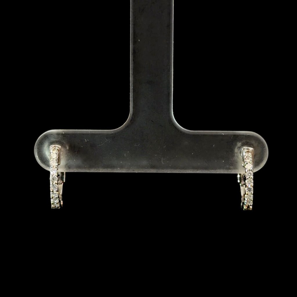 0.18ct Diamond Huggies in 14k White Gold