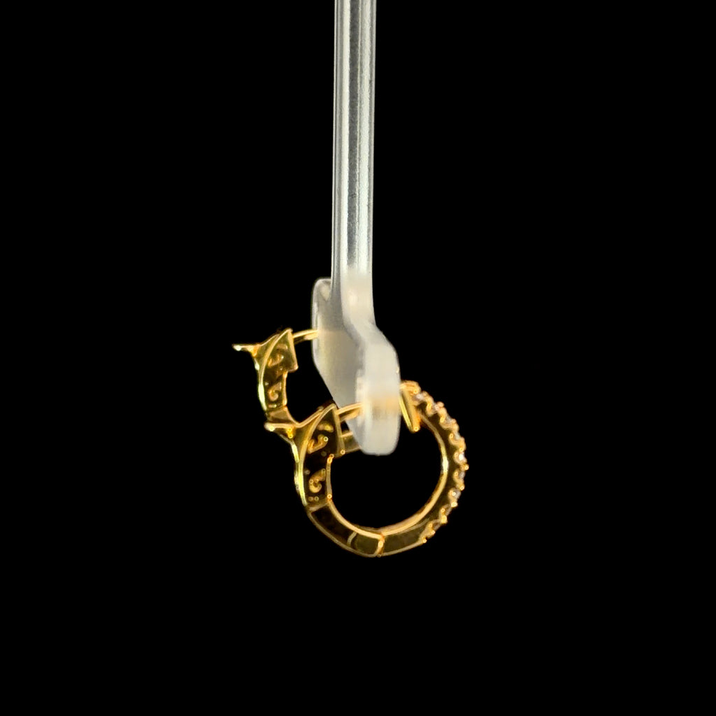 0.18ct Diamond Huggies in 14k Yellow Gold