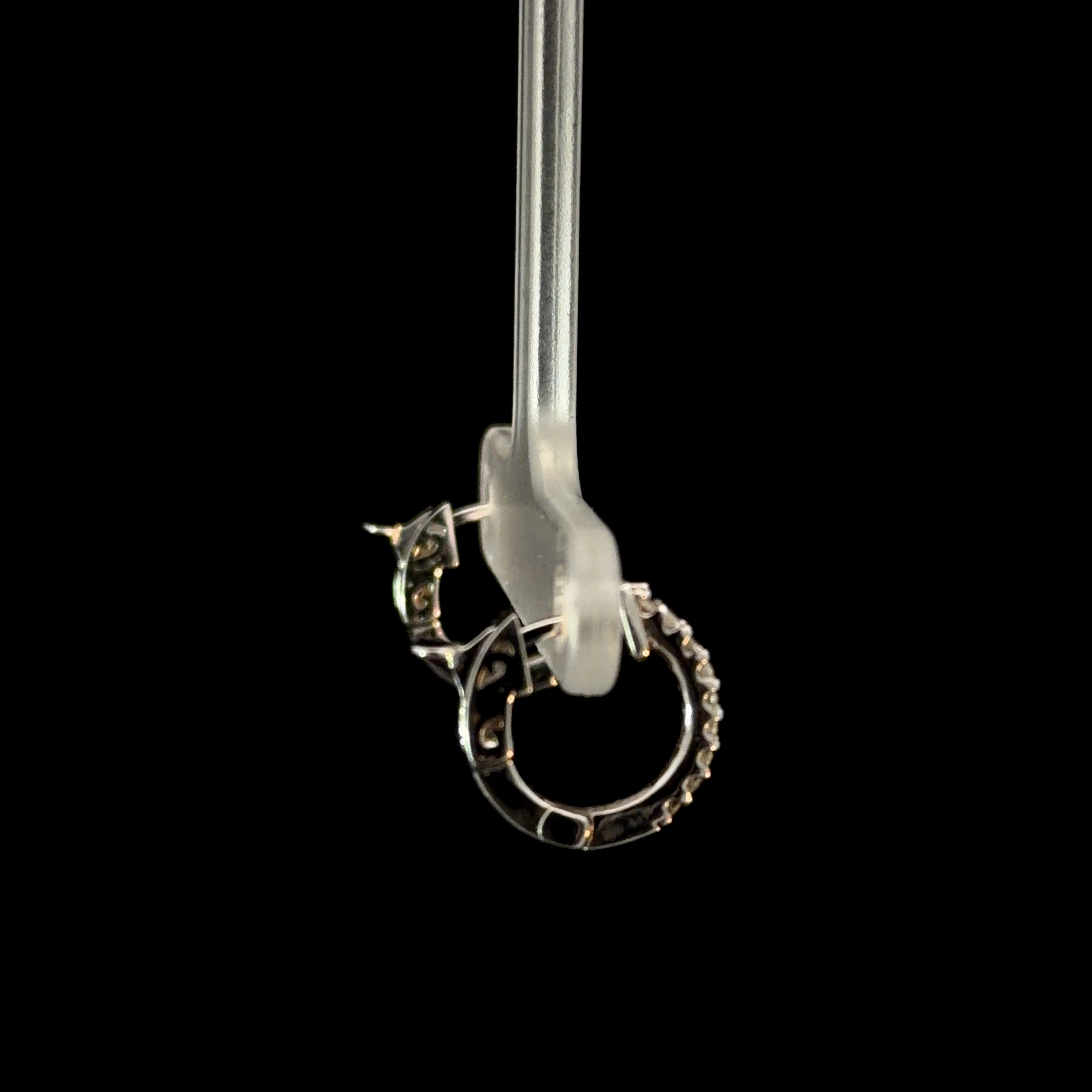 0.18ct Diamond Huggies in 14k White Gold