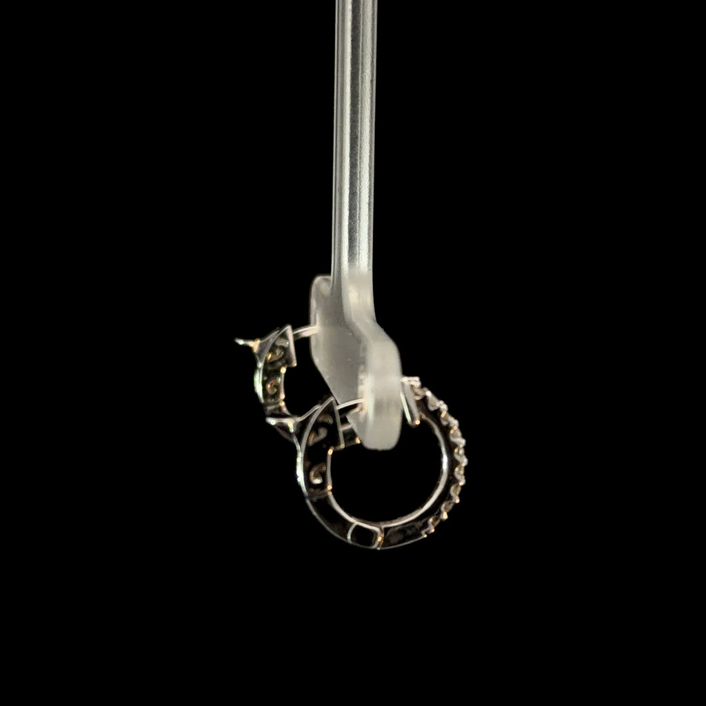 0.18ct Diamond Huggies in 14k White Gold