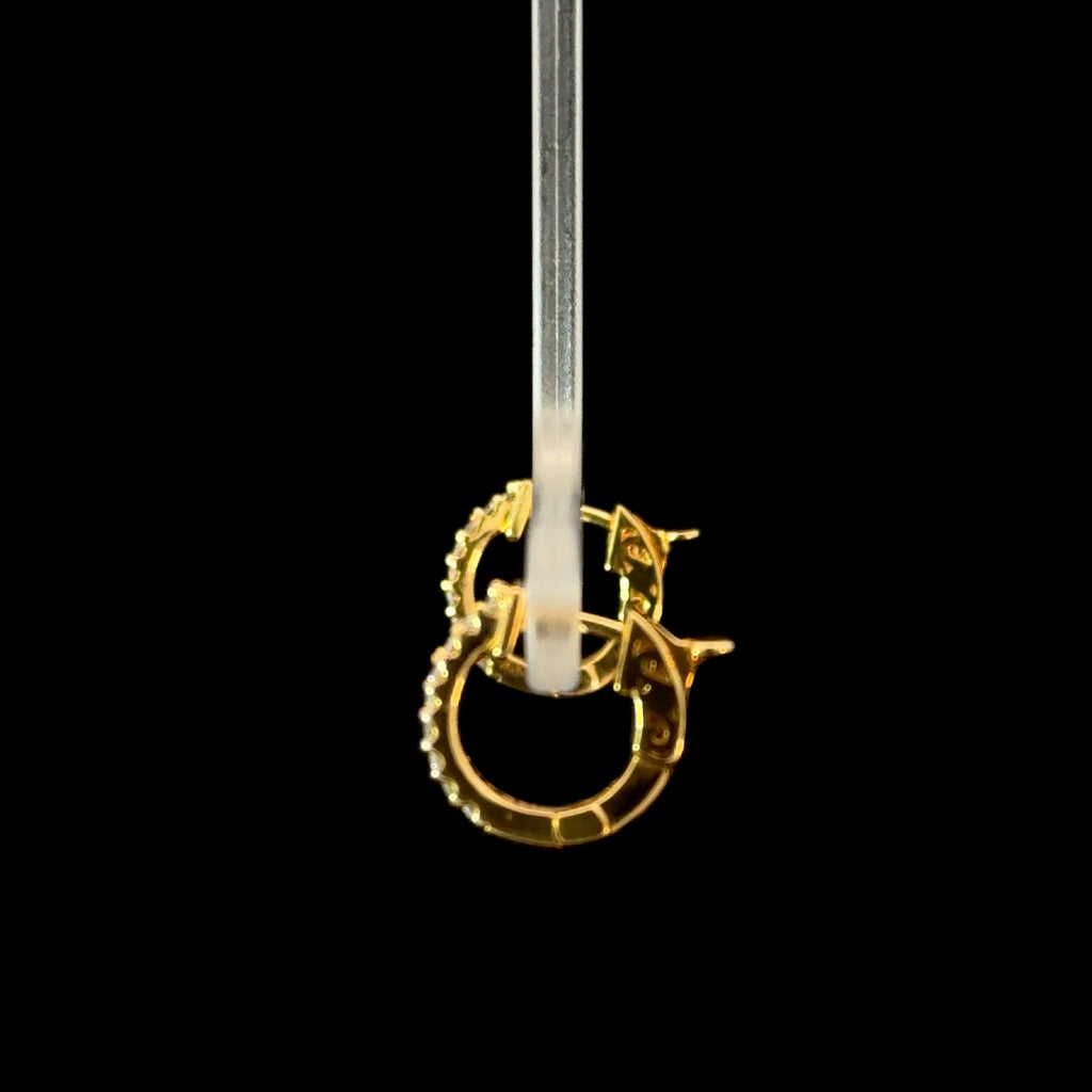 0.18ct Diamond Huggies in 14k Yellow Gold