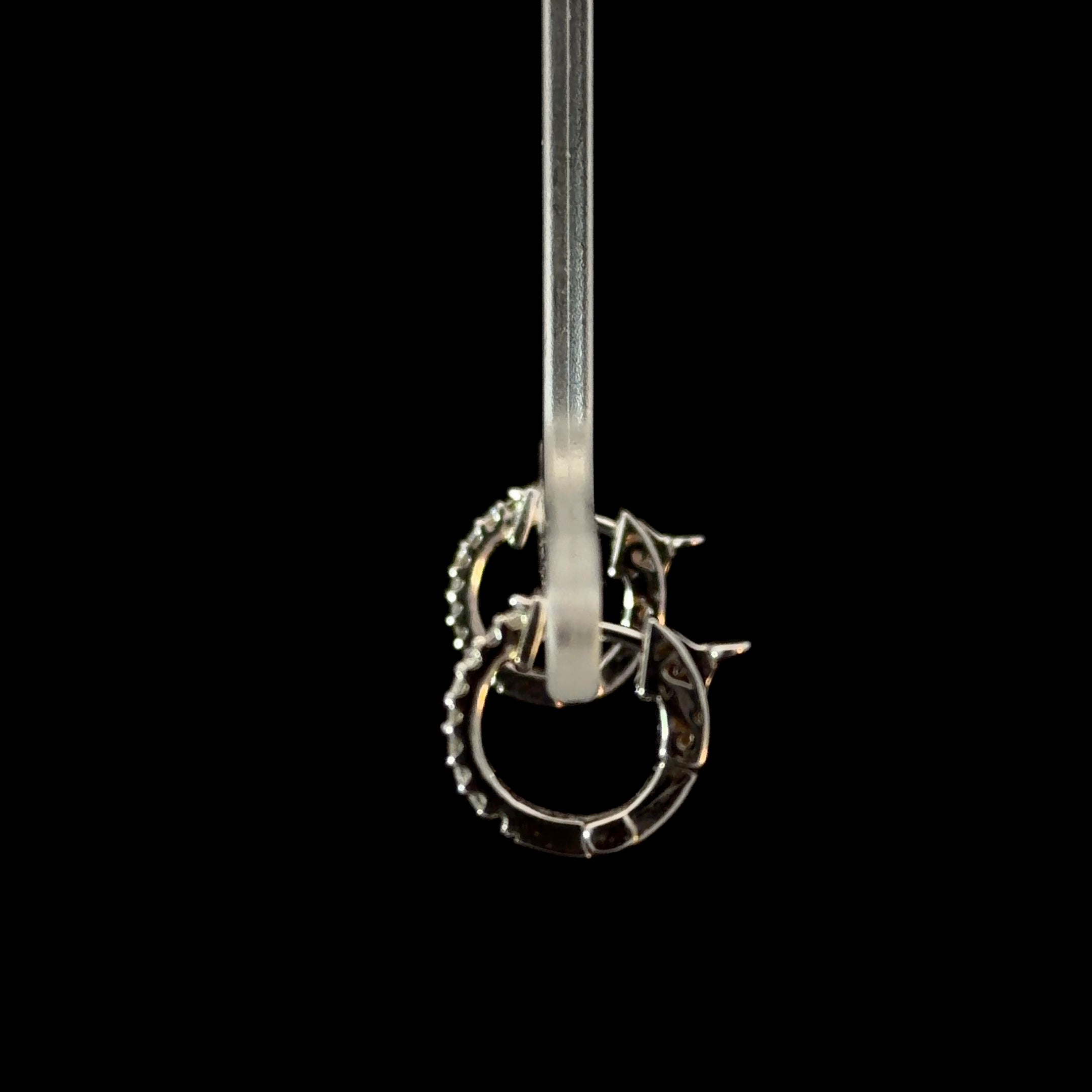 0.18ct Diamond Huggies in 14k White Gold