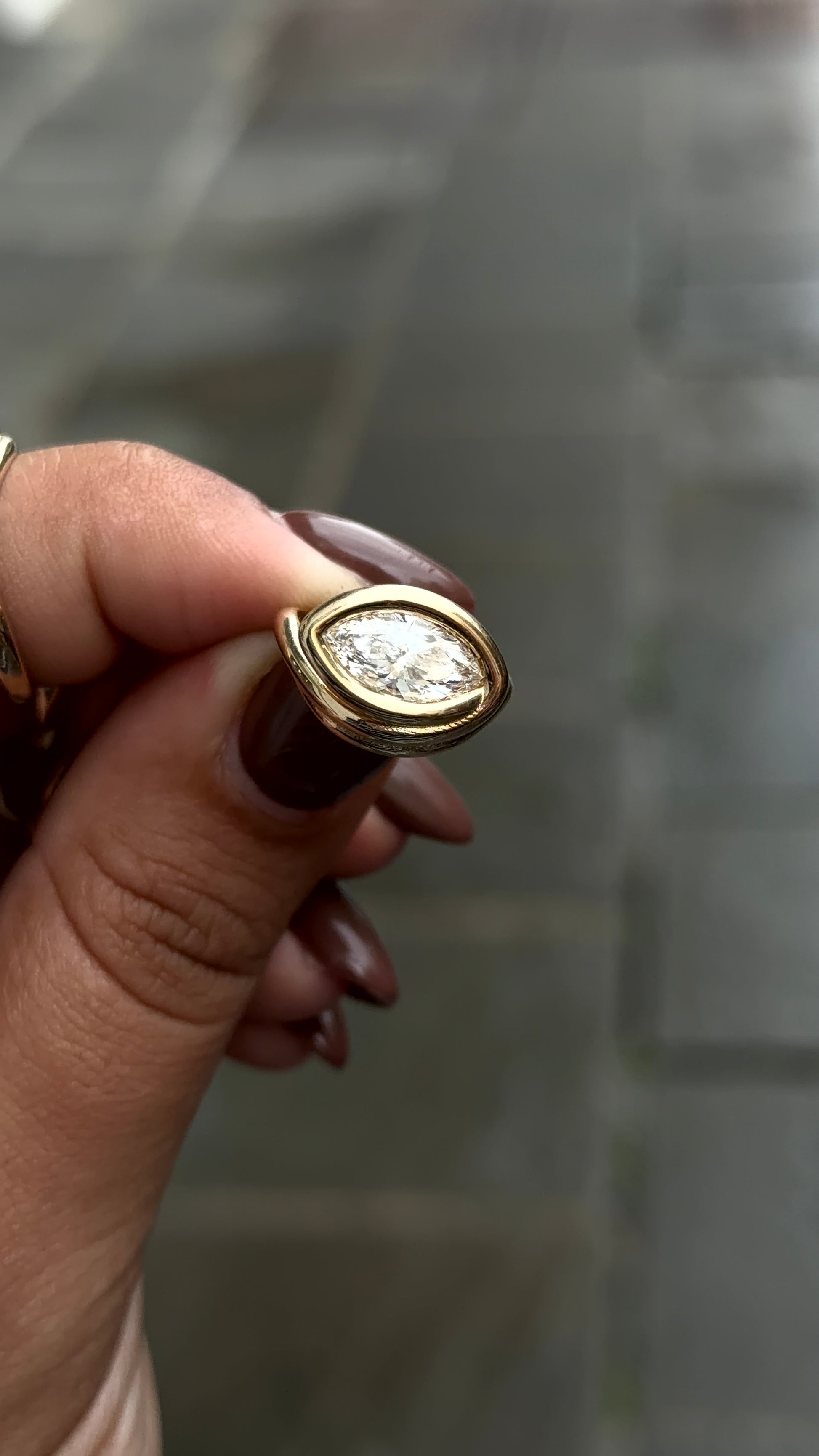 1.40ct Marquise-cut Lab Diamond in 14k Gold