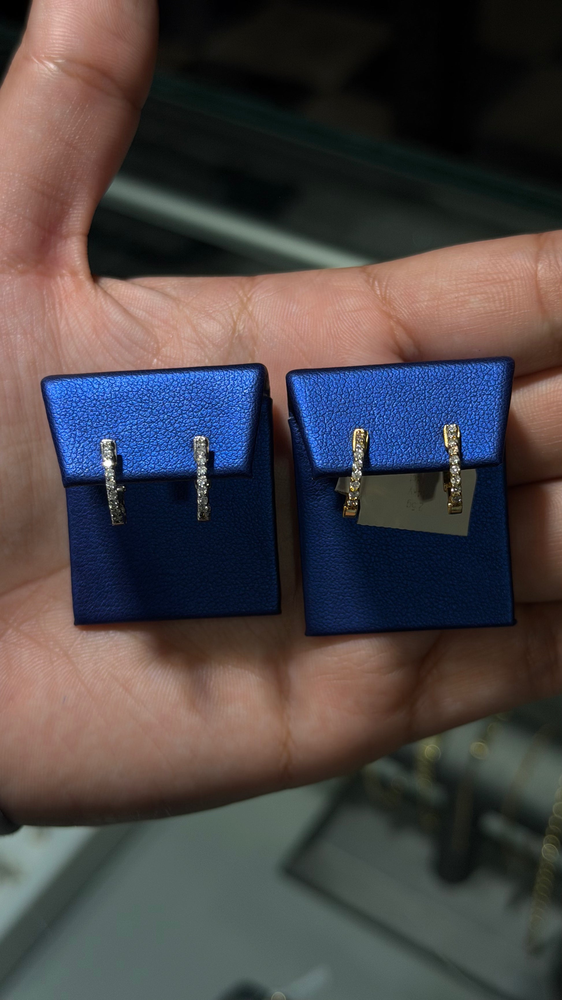 0.18ct Diamond Huggies in 14k White Gold