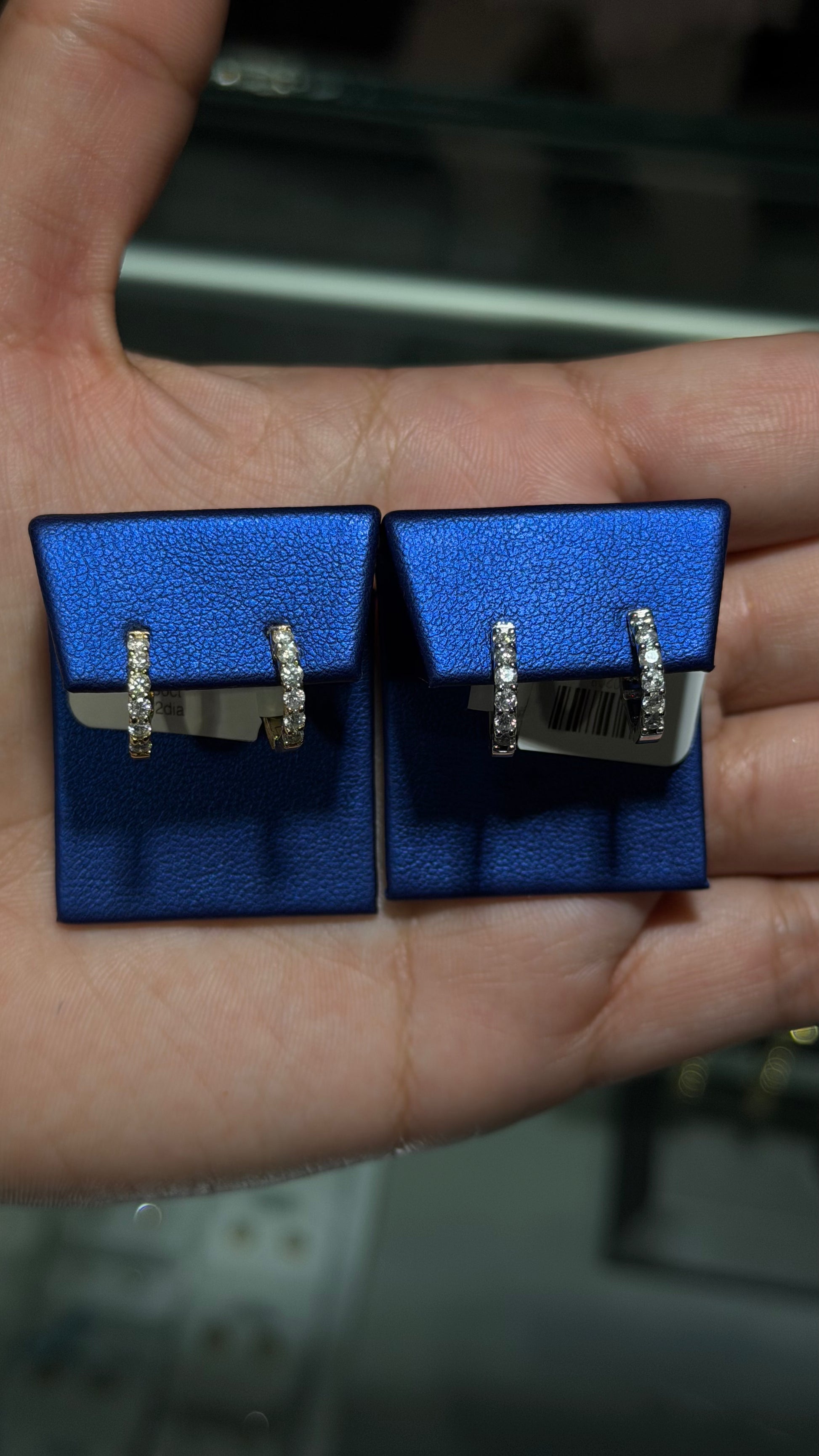 0.36ct Diamond Huggies in 14k White Gold