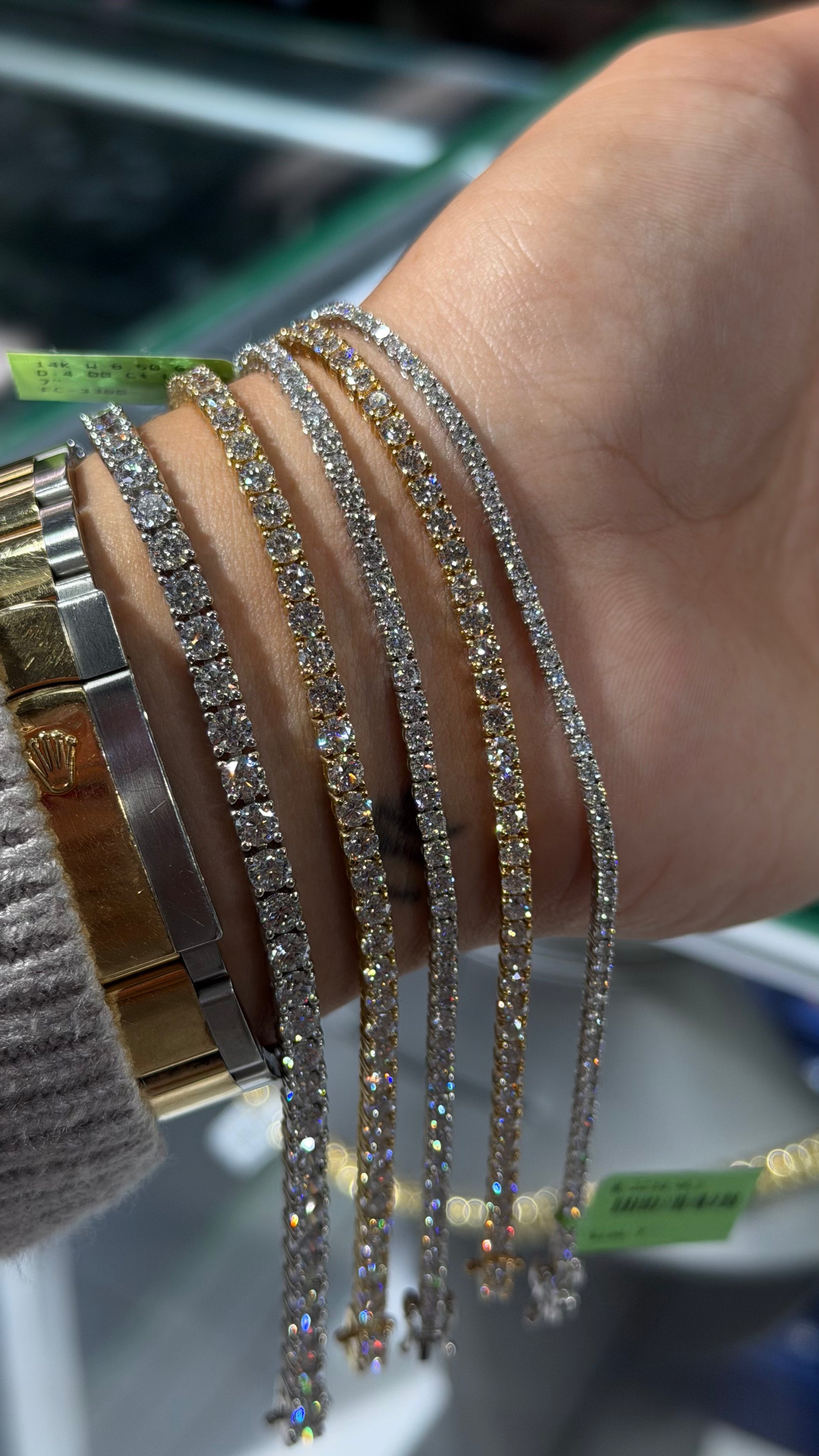 9CT Lab Diamond Tennis Bracelet – 14K White Gold