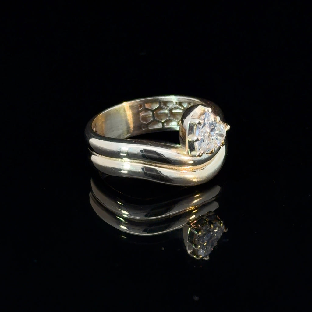 0.65ct Brilliant Heart-Shaped Lab Diamond in 14k Gold