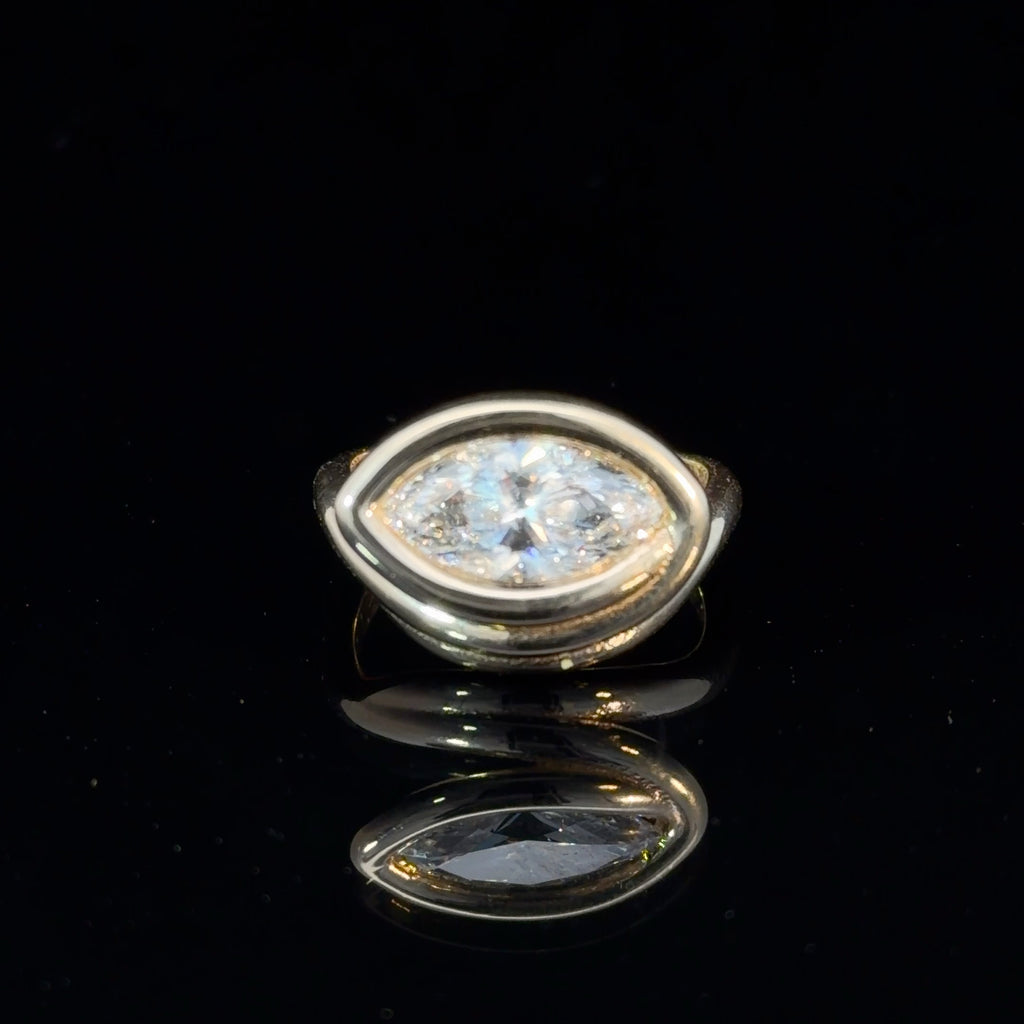 1.40ct Marquise-cut Lab Diamond in 14k Gold