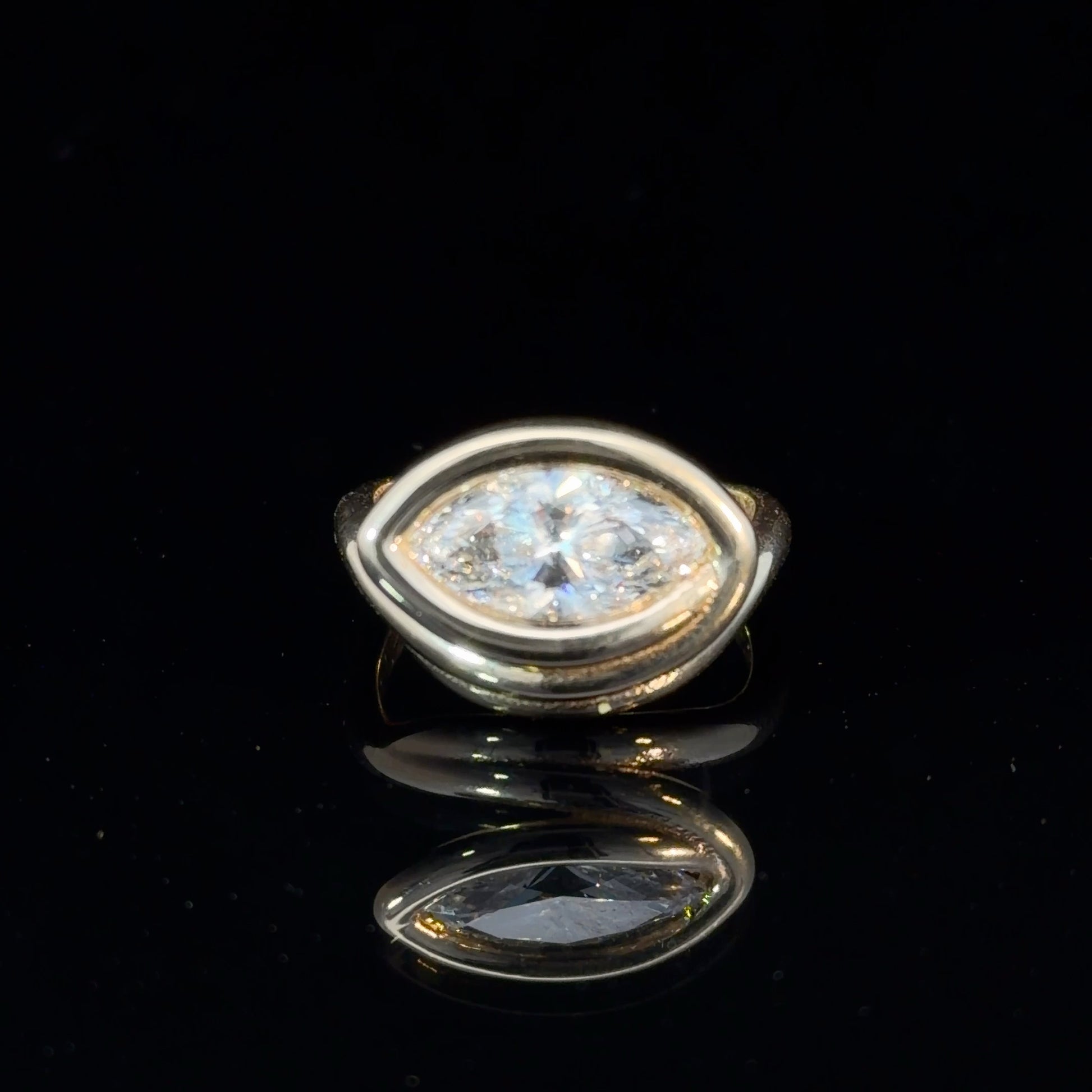 1.40ct Marquise-cut Lab Diamond in 14k Gold