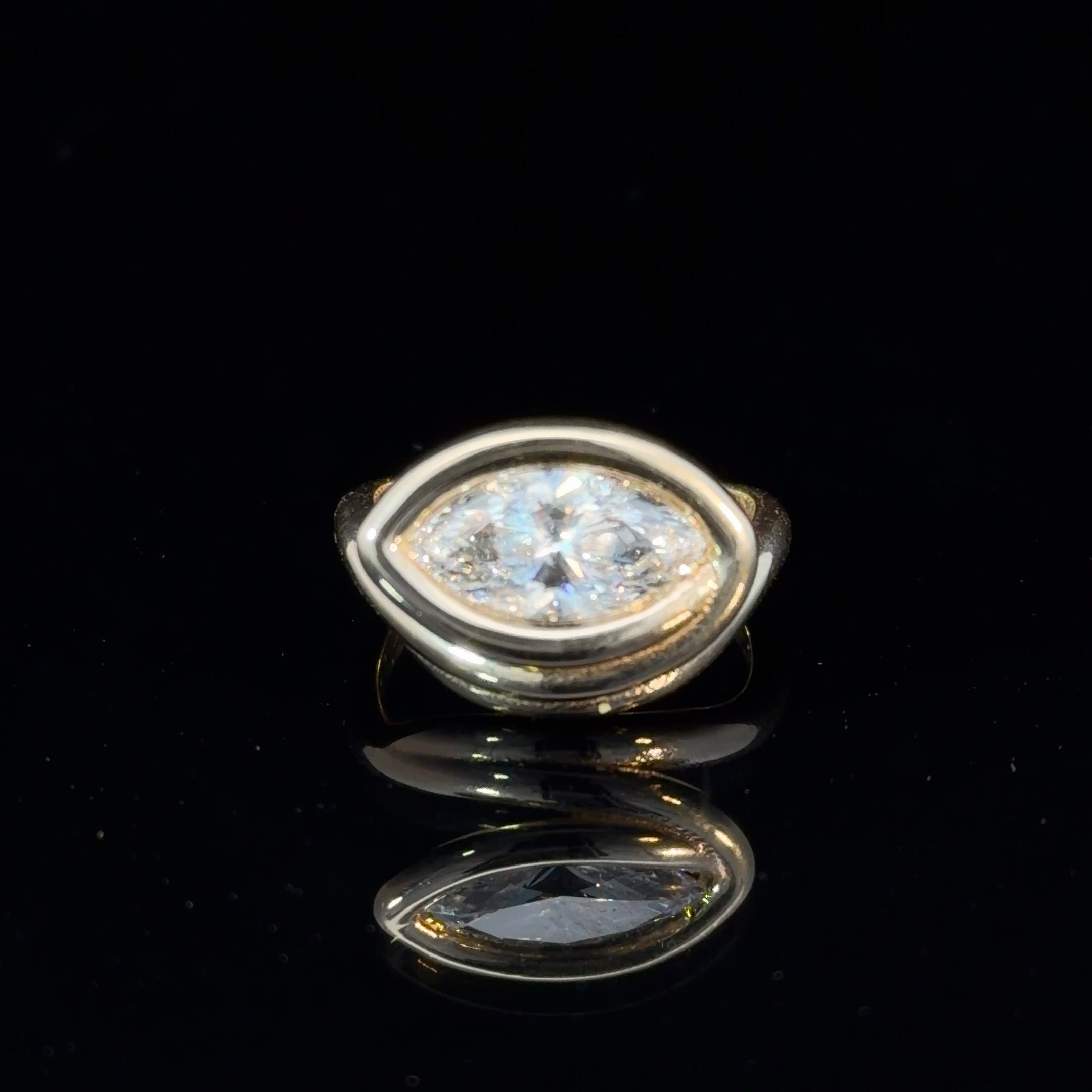 1.40ct Marquise-cut Lab Diamond in 14k Gold