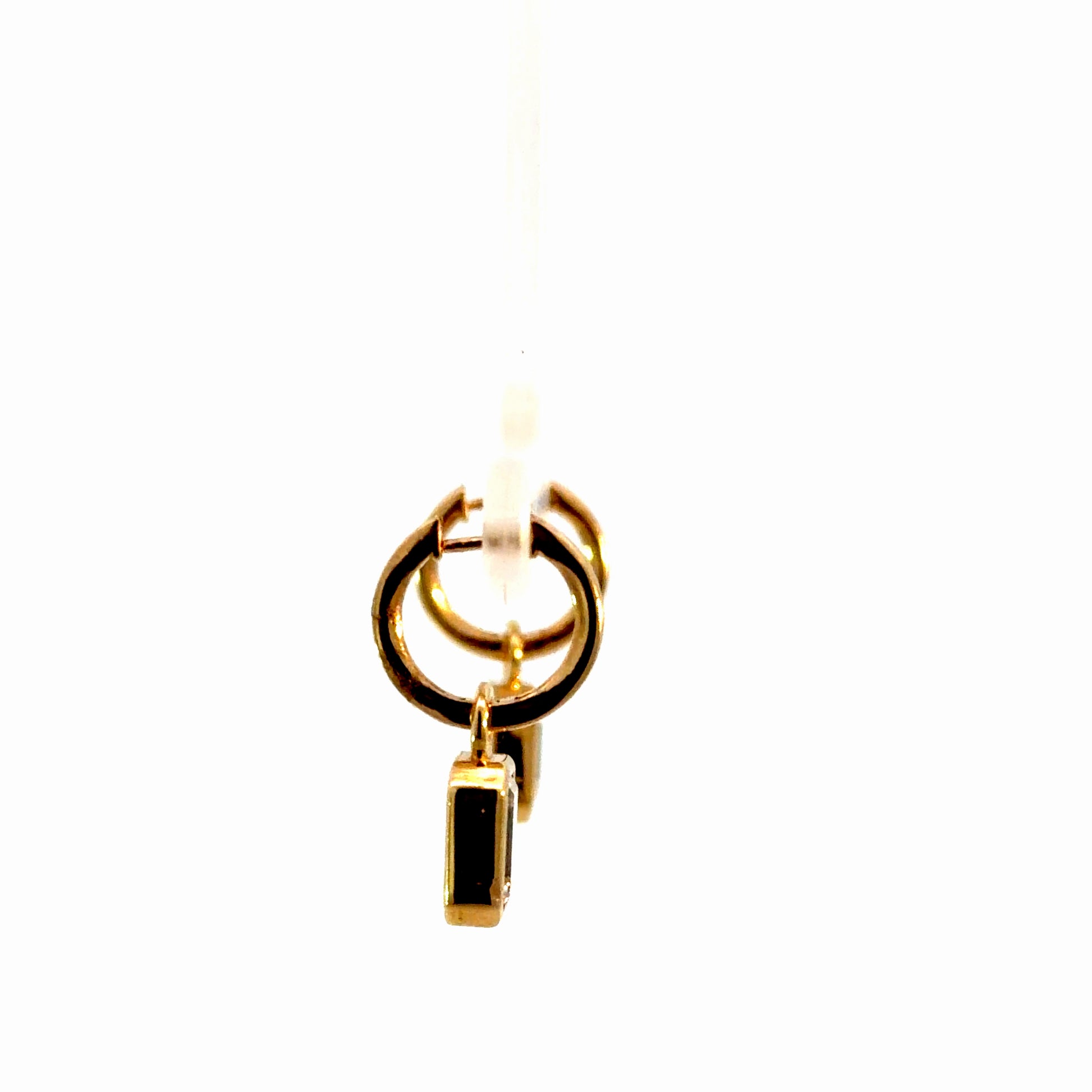 2ct Emerald Drop Lab Diamond Earrings in 14K Gold