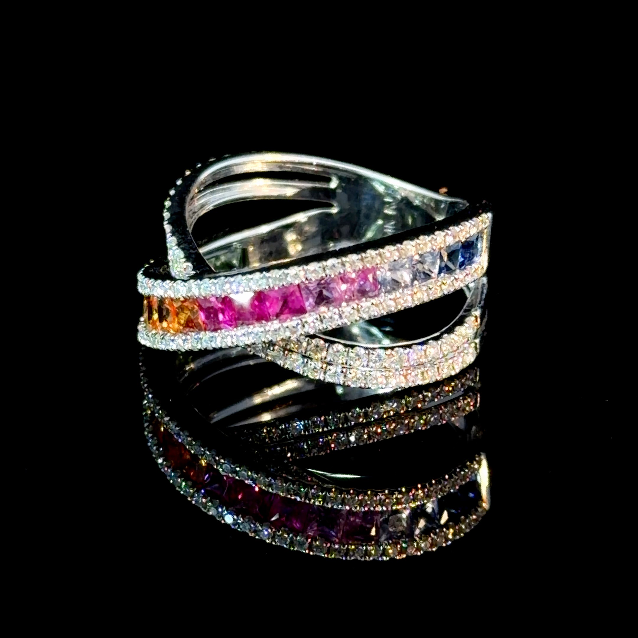 14k Gold Rainbow Sapphires