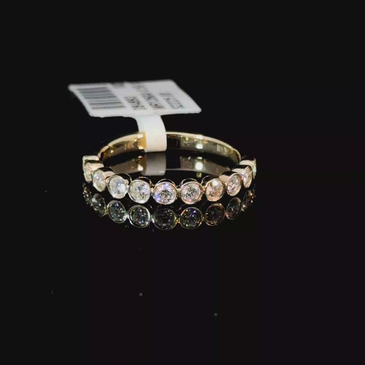 0.50ct Natural Diamond Bezel Station Band