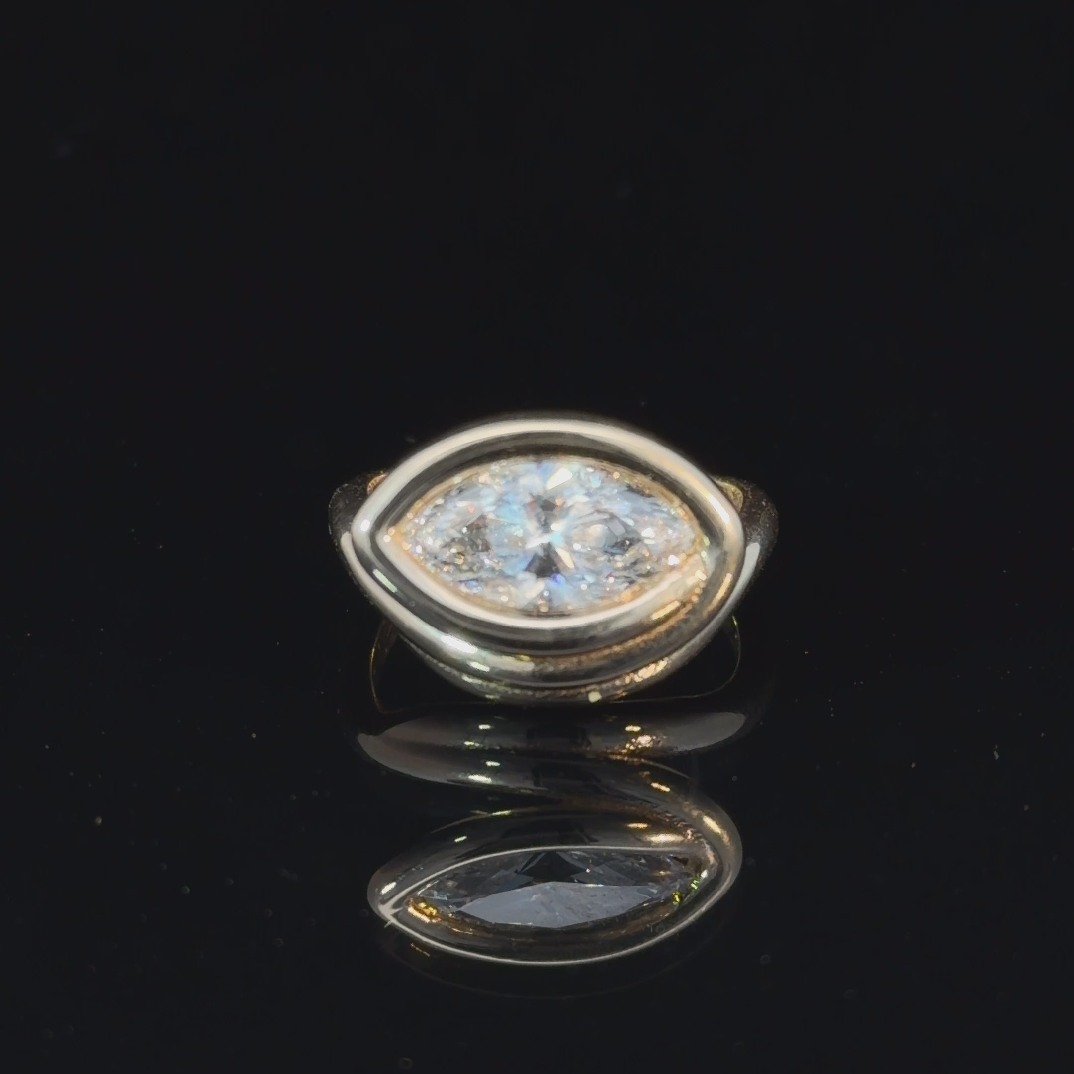 1.40ct Marquise-cut Lab Diamond in 14k Gold