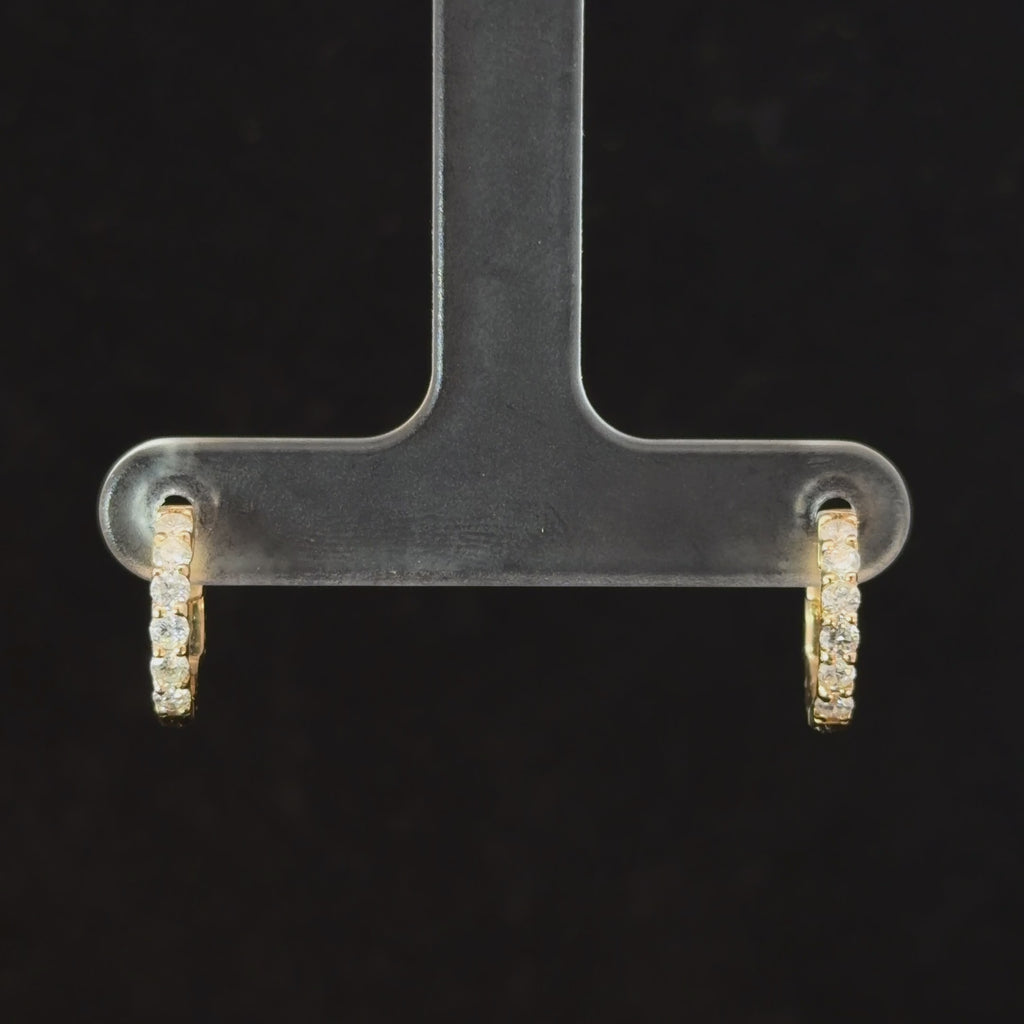 0.36ct Diamond Huggies in 14k Yellow Gold