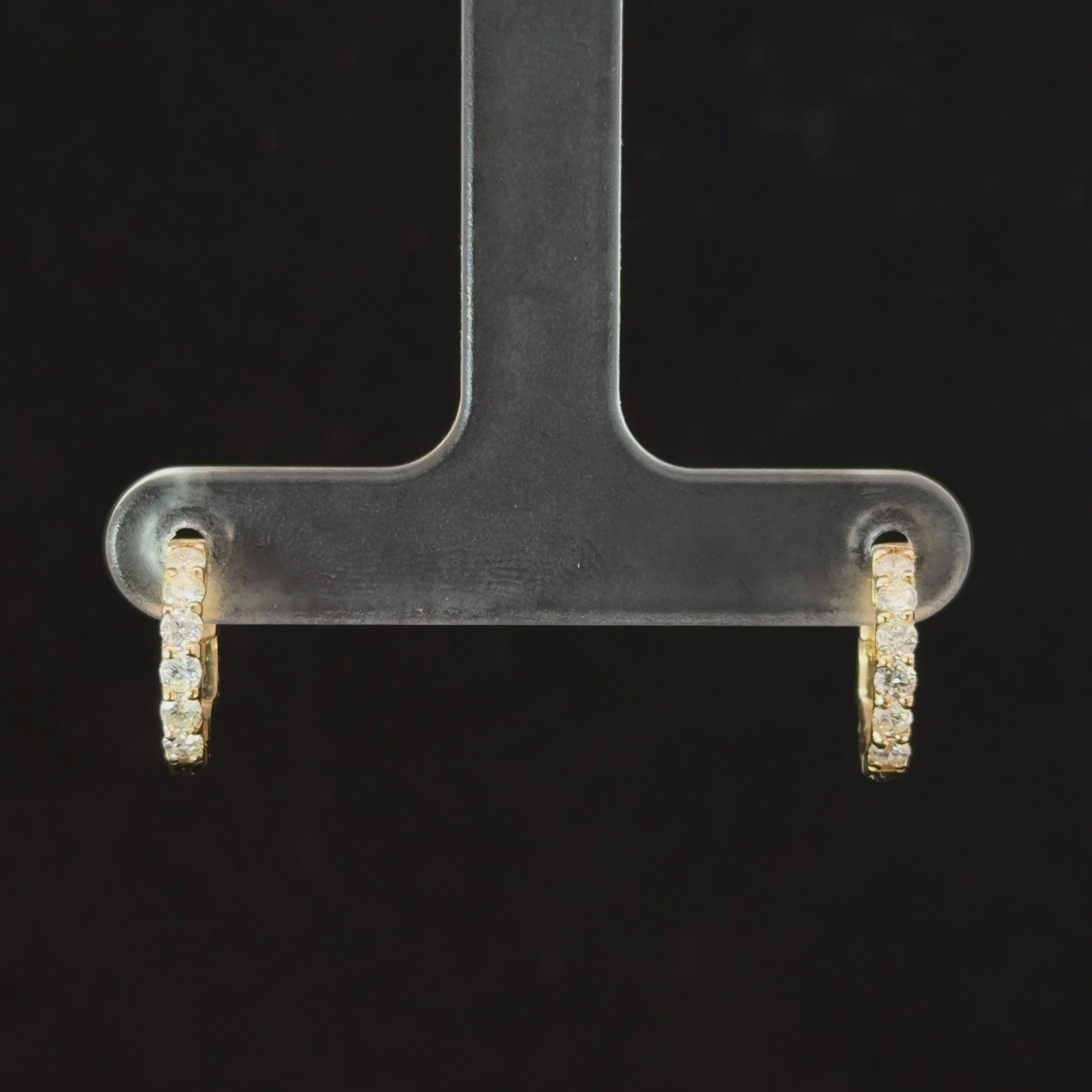 0.36ct Diamond Huggies in 14k Yellow Gold