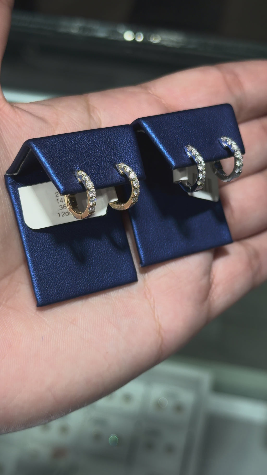 0.36ct Diamond Huggies in 14k White Gold