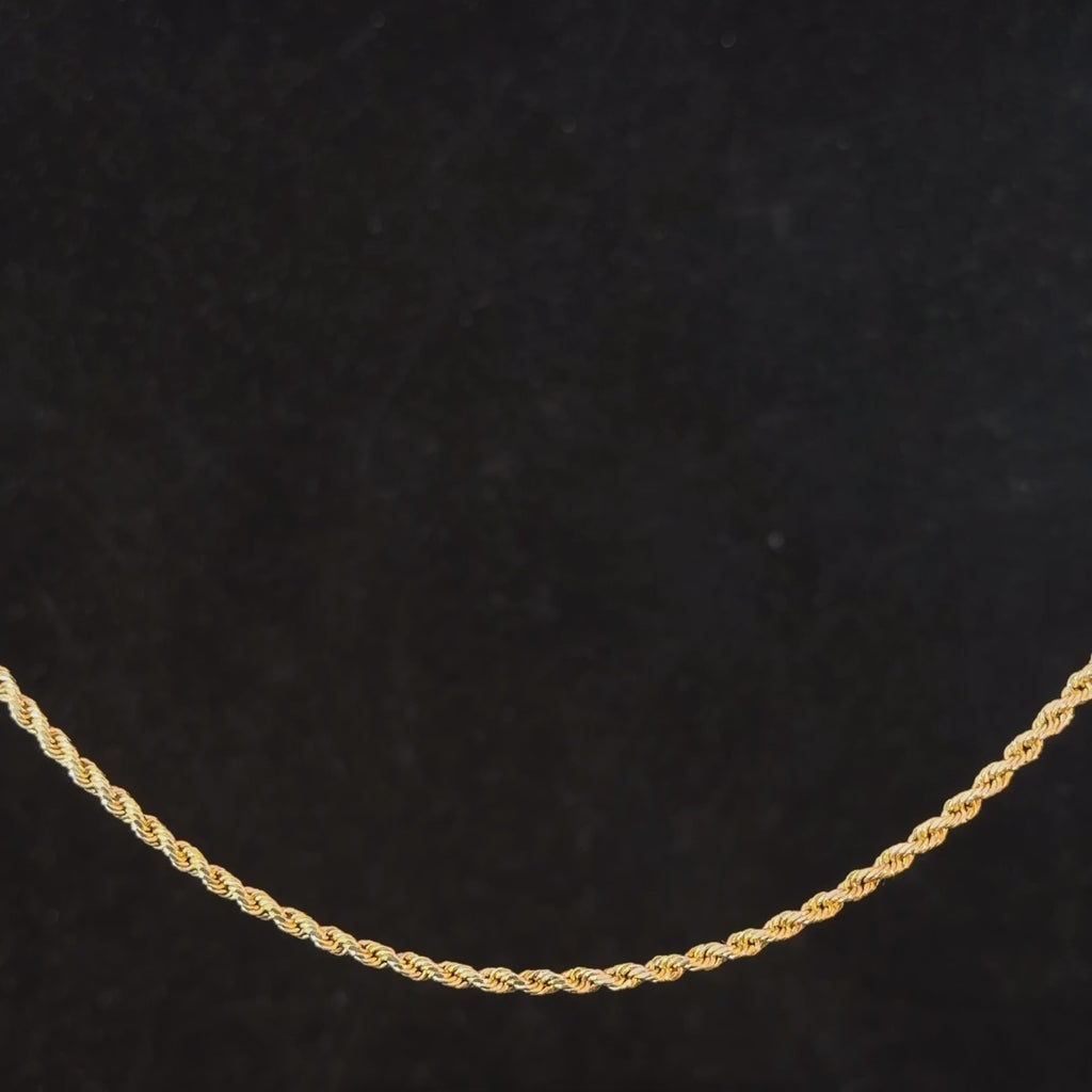 2mm Rope Chain - 10k Gold