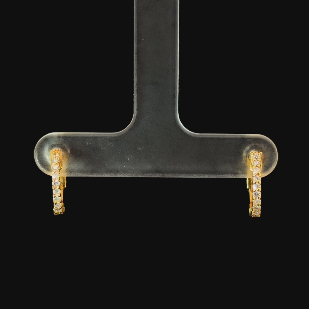 0.18ct Diamond Huggies in 14k Yellow Gold