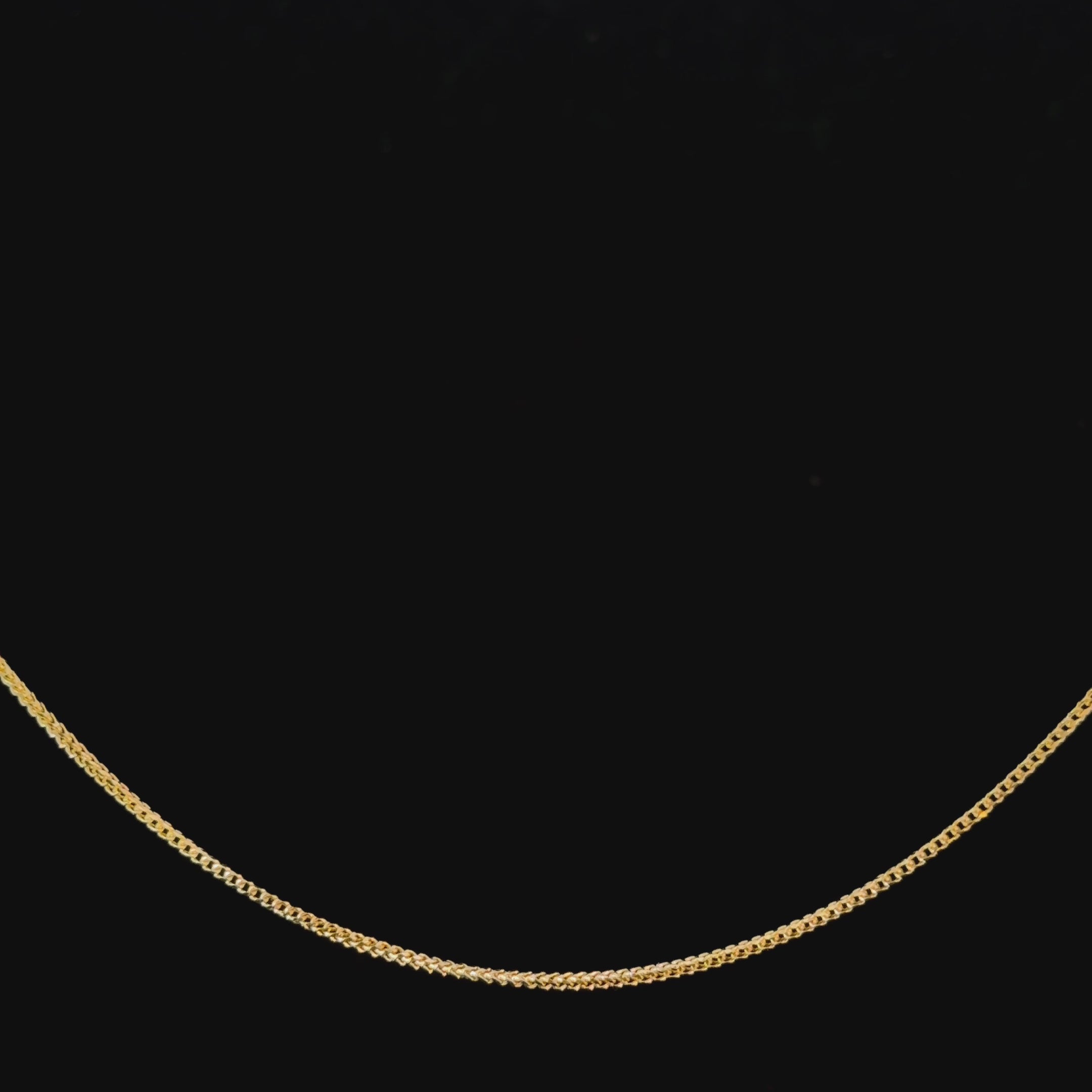 10k Solid Gold 1mm Franco Chain