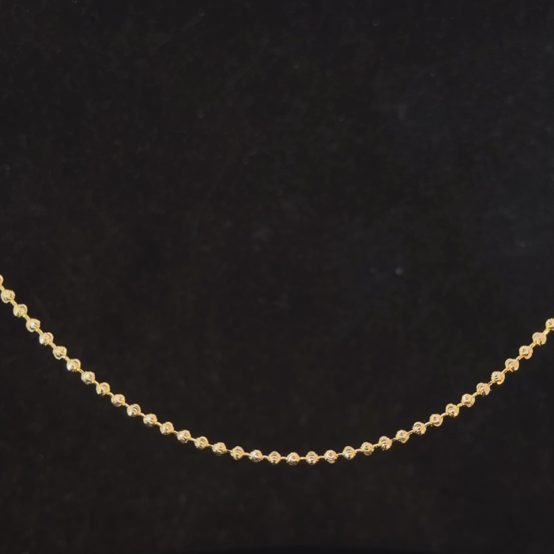 2mm Mooncut Chain - 14k Solid Gold