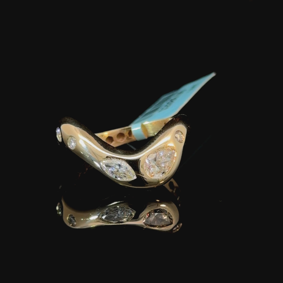 0.85ct Scattered Lab Diamond Wave Ring