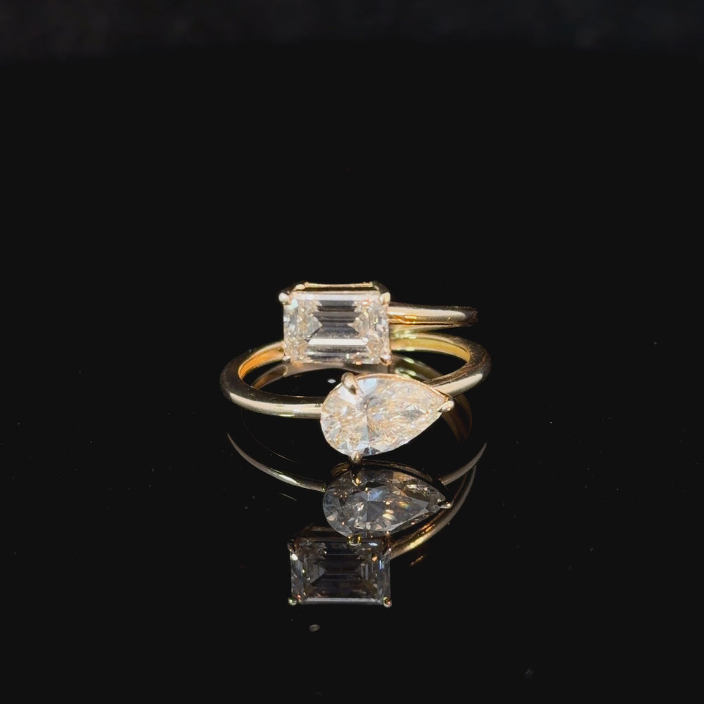 2.25ct Toi Et Moi Lab Diamond in 14k Gold
