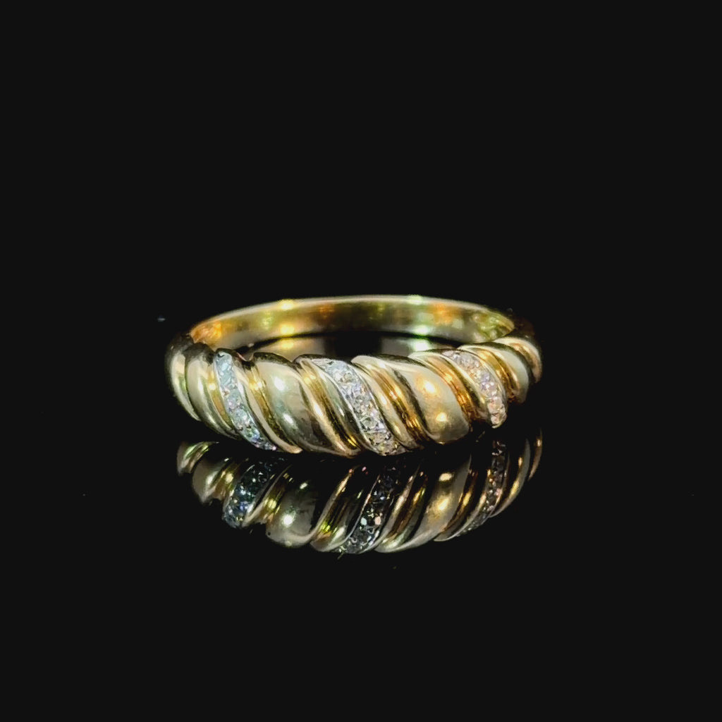 Twist Dome Diamond Band