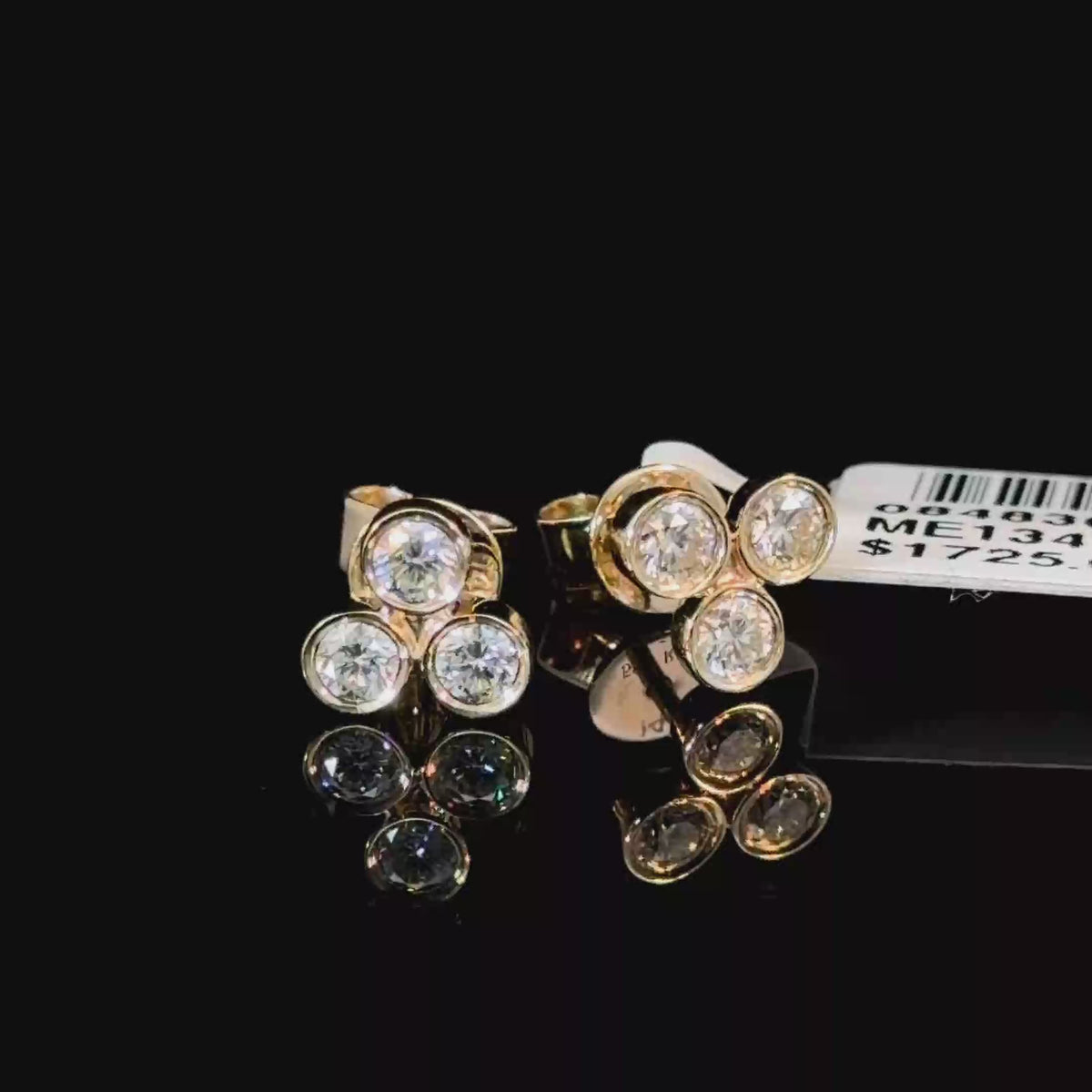 0.50ct Natural Diamond Trio Cluster Studs