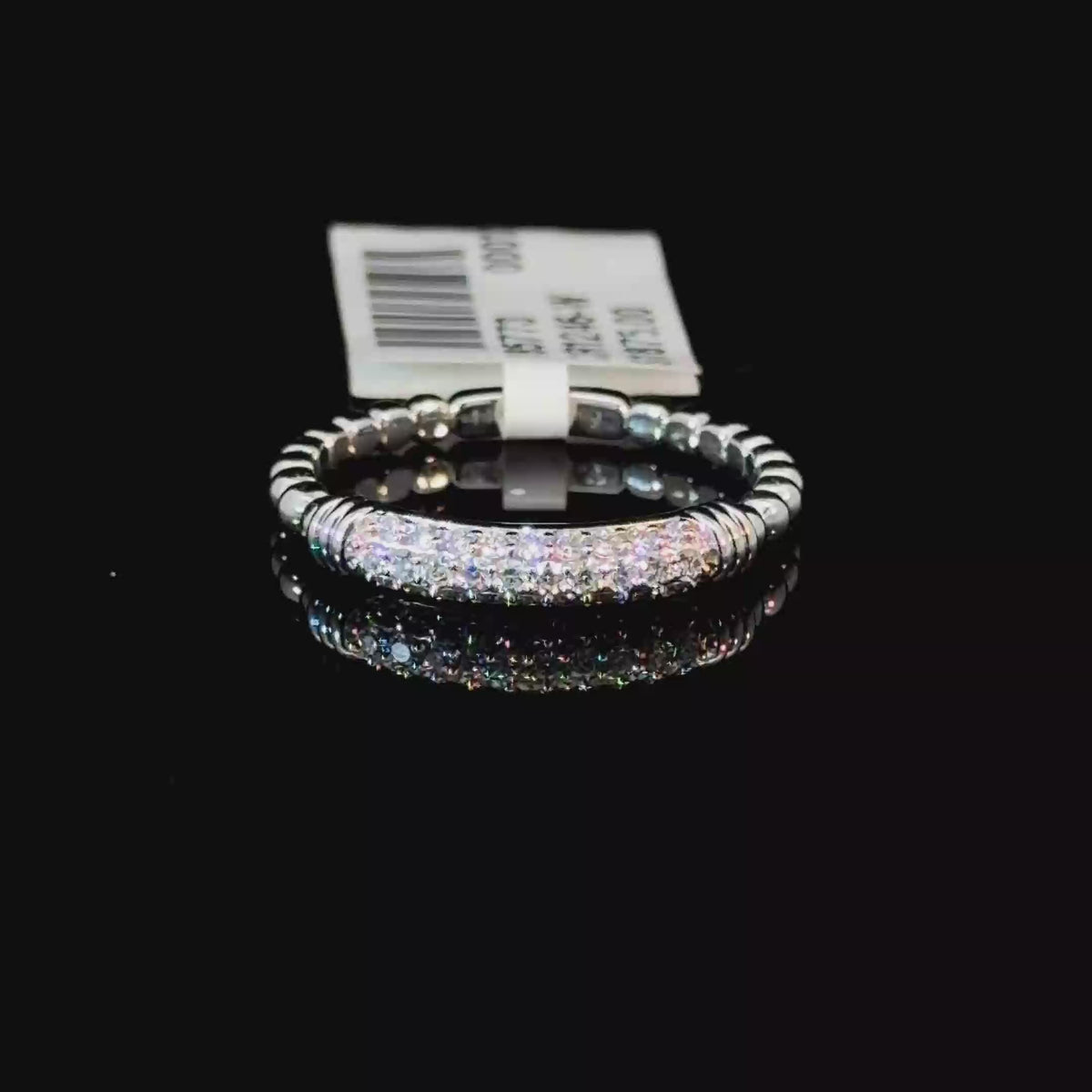 0.22ct Natural Diamond Beaded Half Eternity Band
